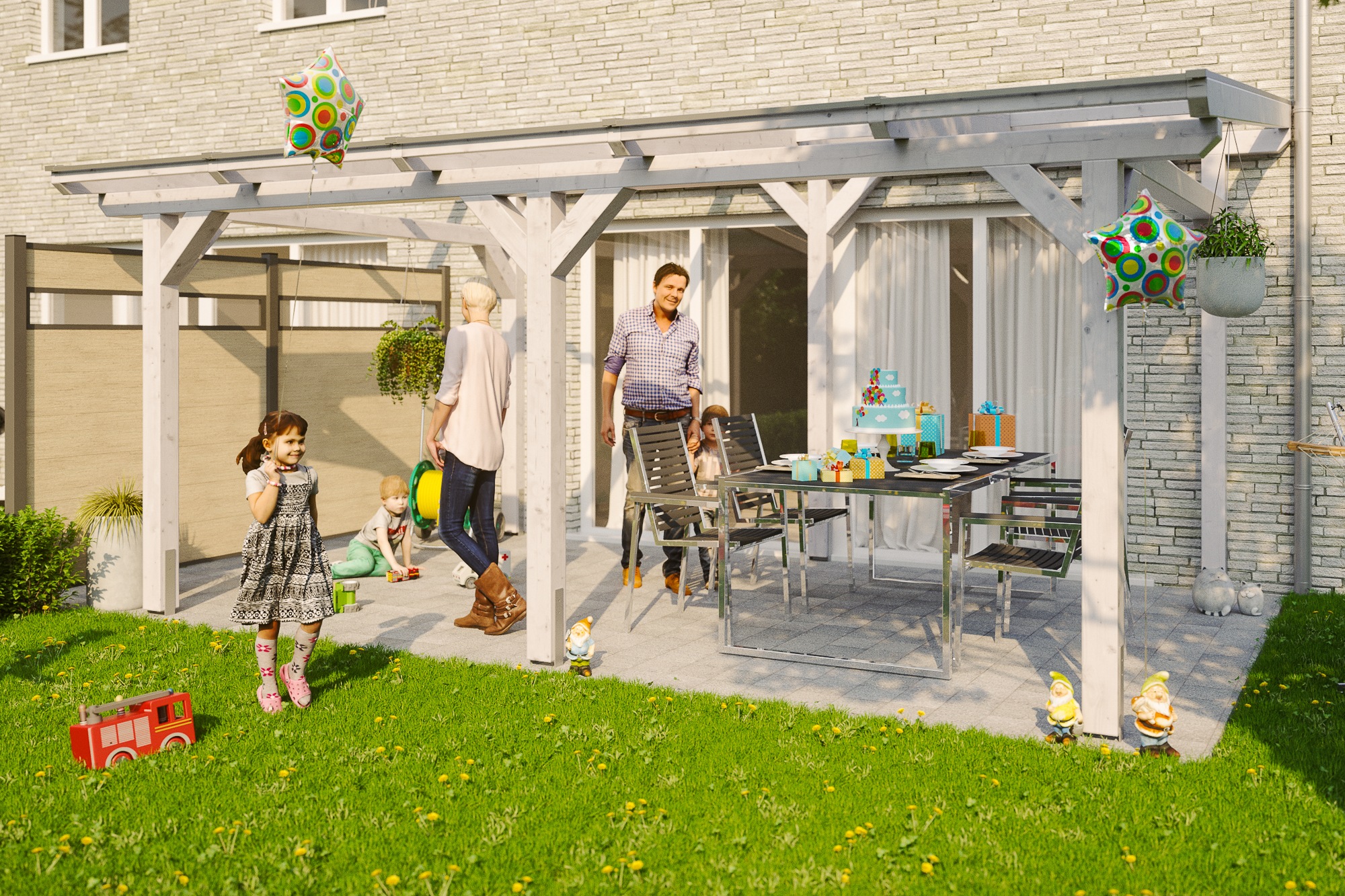 Skanholz Terrassendach »Siena«, Leimholz