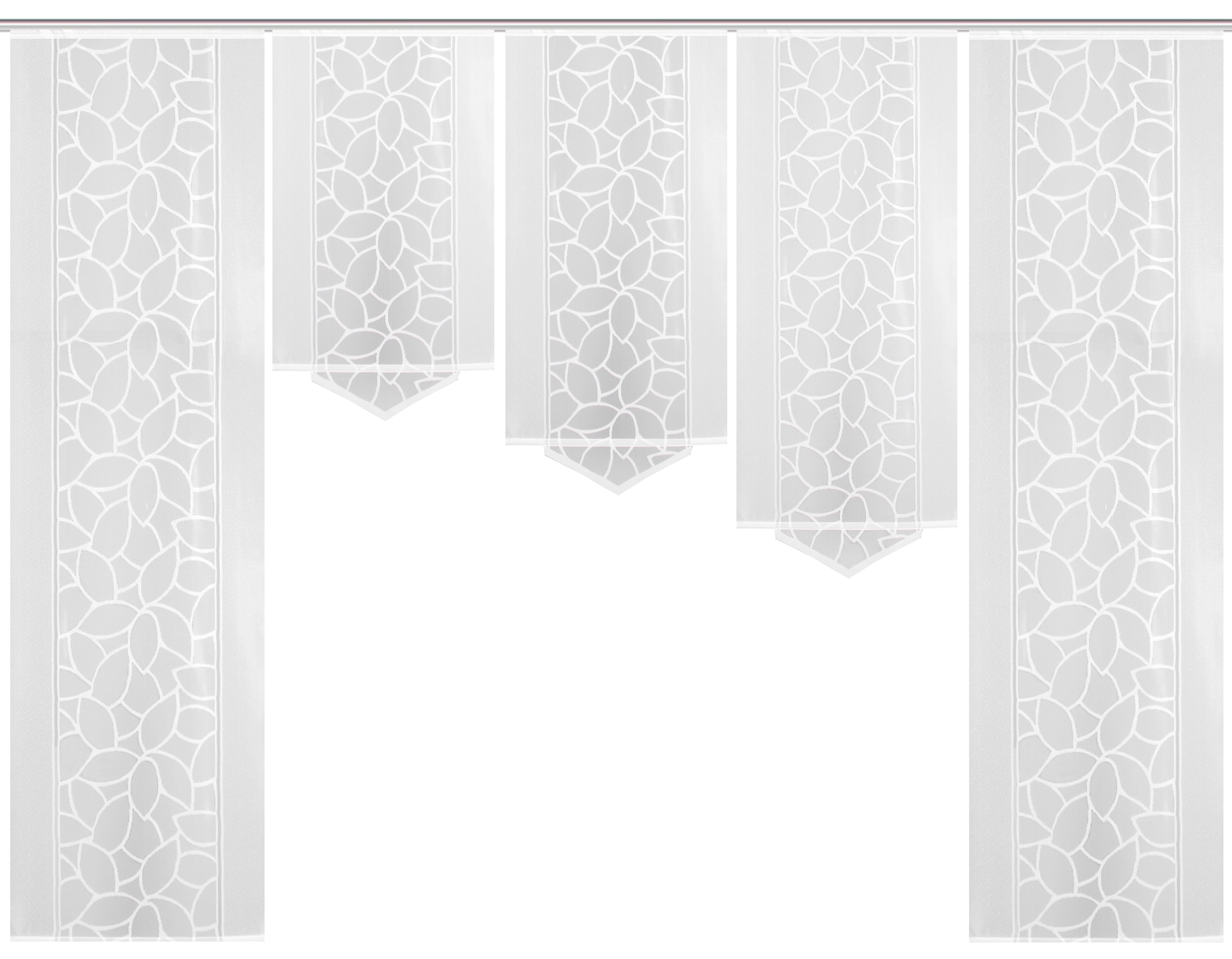HOME WOHNIDEEN Schiebegardine »JENNA«, (5 St.), Schiebevorhang Jacquard Set
