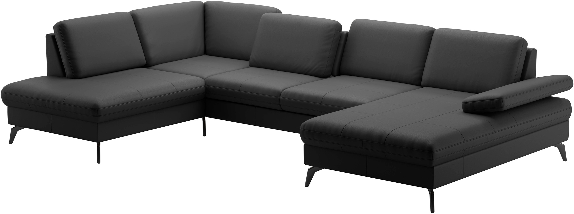 sit&more Wohnlandschaft »Morris U-Form, inkl. Sitztiefenverstellung«, wahlweise mit Armteilverstellung, Bettfunktion & Bettkasten