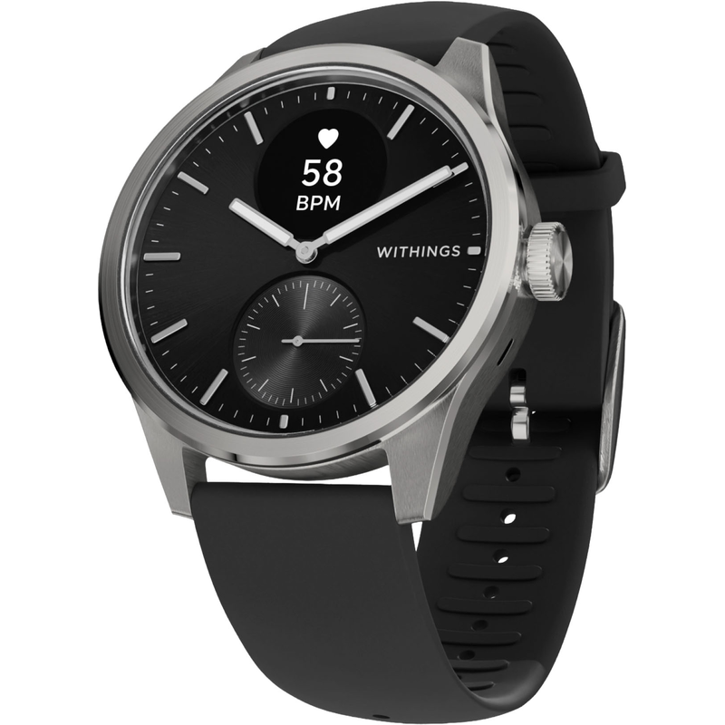 WITHINGS Smartwatch »ScanWatch 2 42mm, hybrid, Akku bis 35 Tage, 50 M Wasserdicht« ( ) HealthSenseOS schwarz