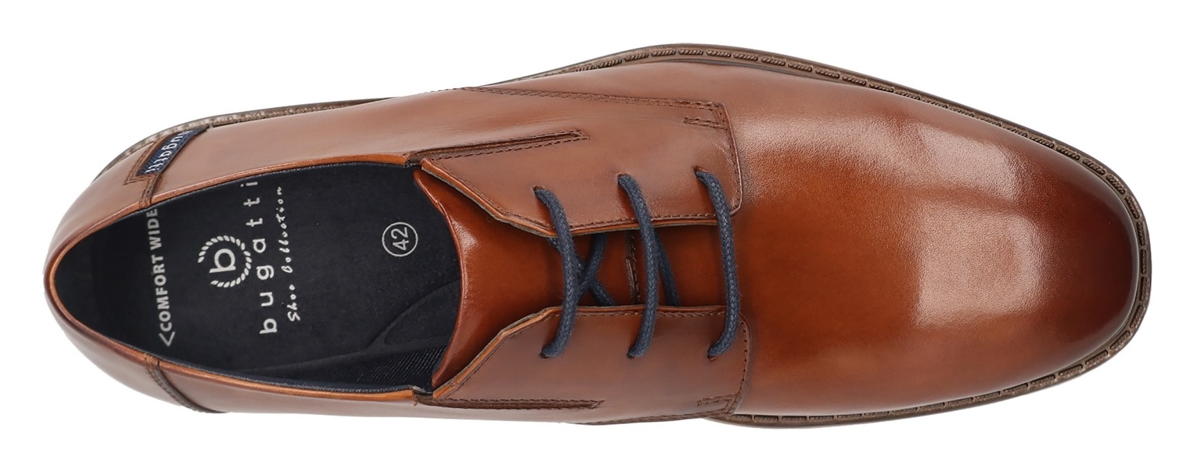 bugatti Schnürschuh, Business Schuh, Anzugschuh, Abendschuh mit Wechselfußbett