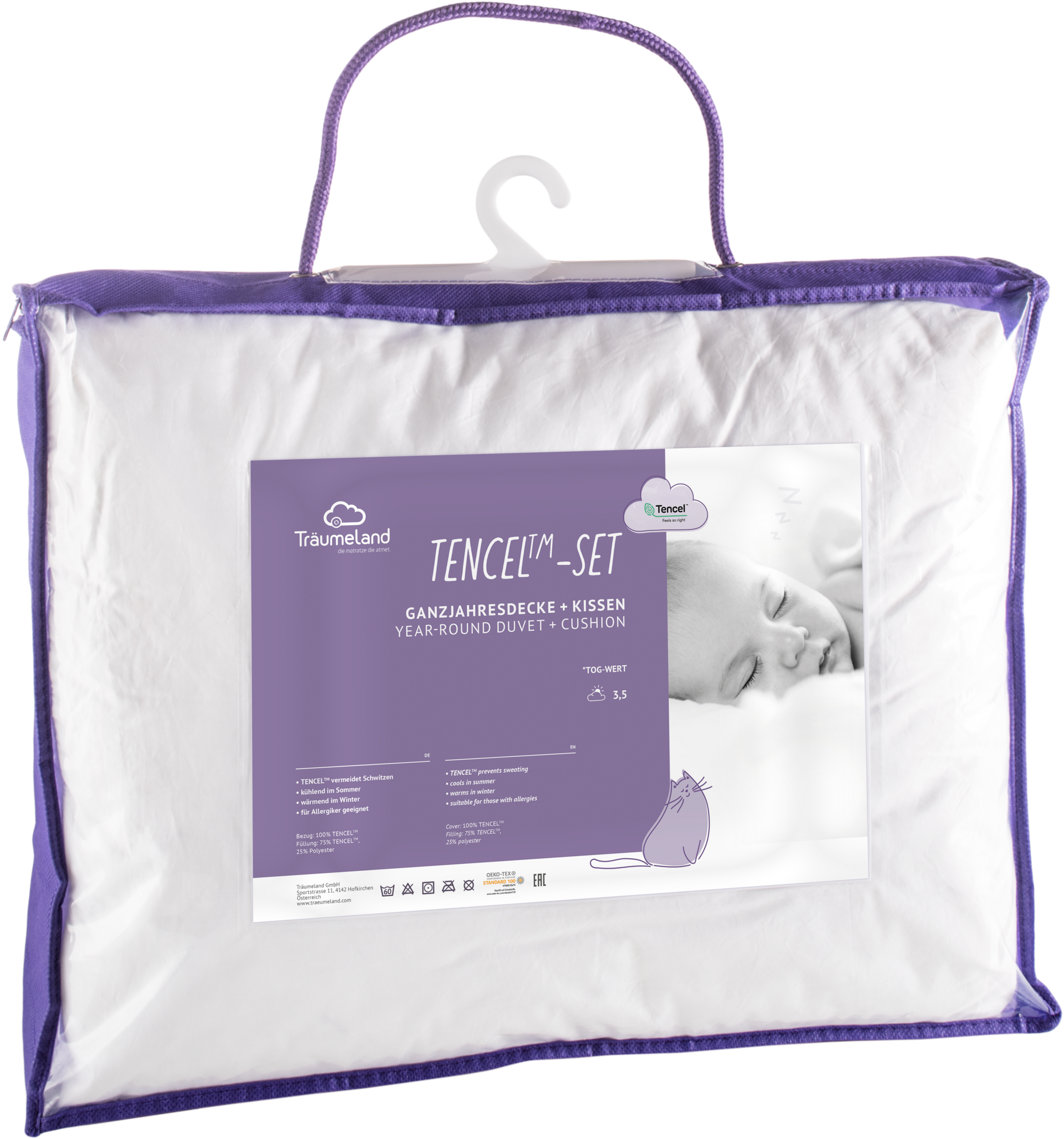 Träumeland Kinderbettdecke + Kopfkissen »TENCELTM«