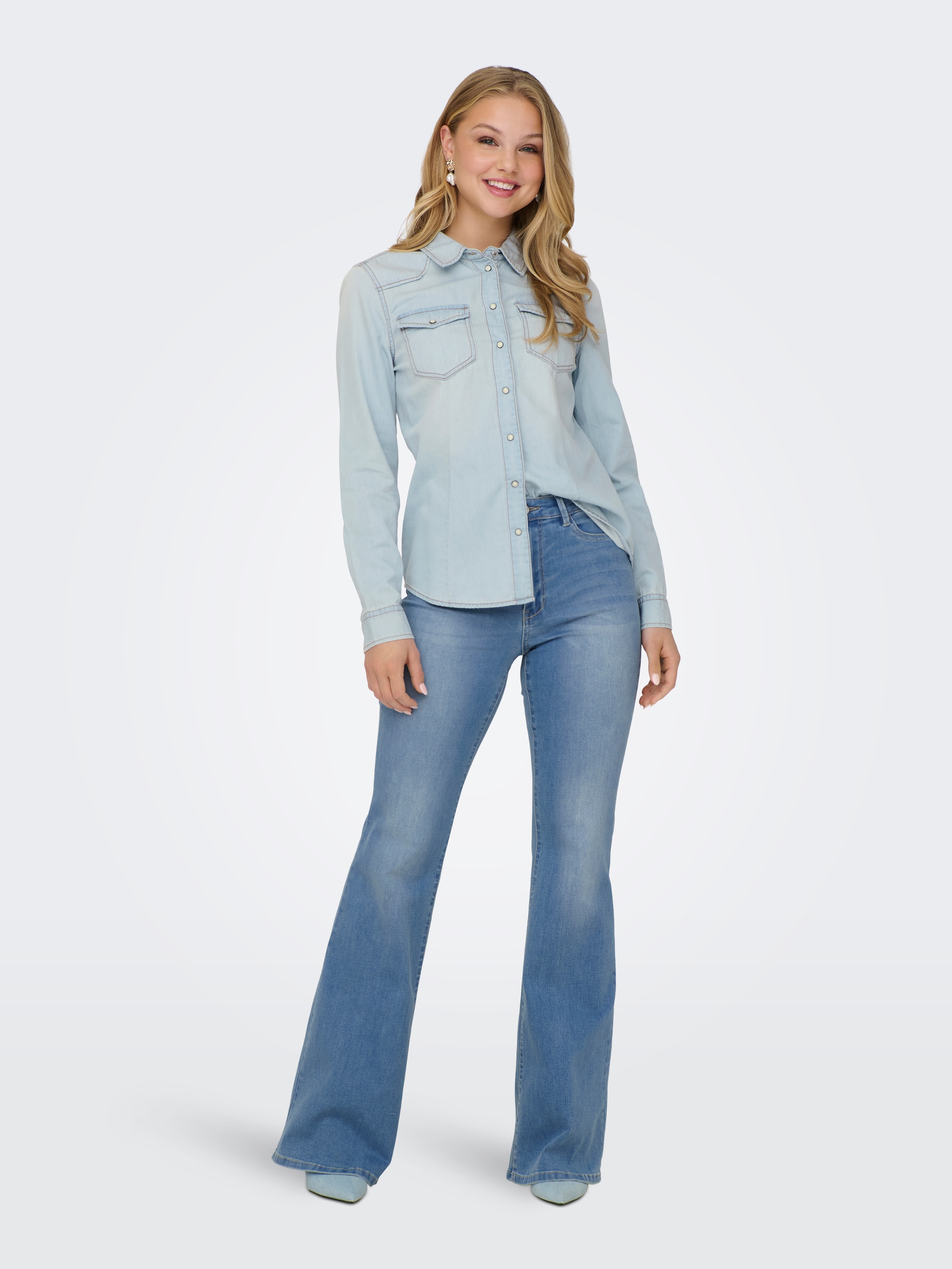 ONLY Jeansbluse »ONLALEXA L/S DNM SHIRT FS NOOS«