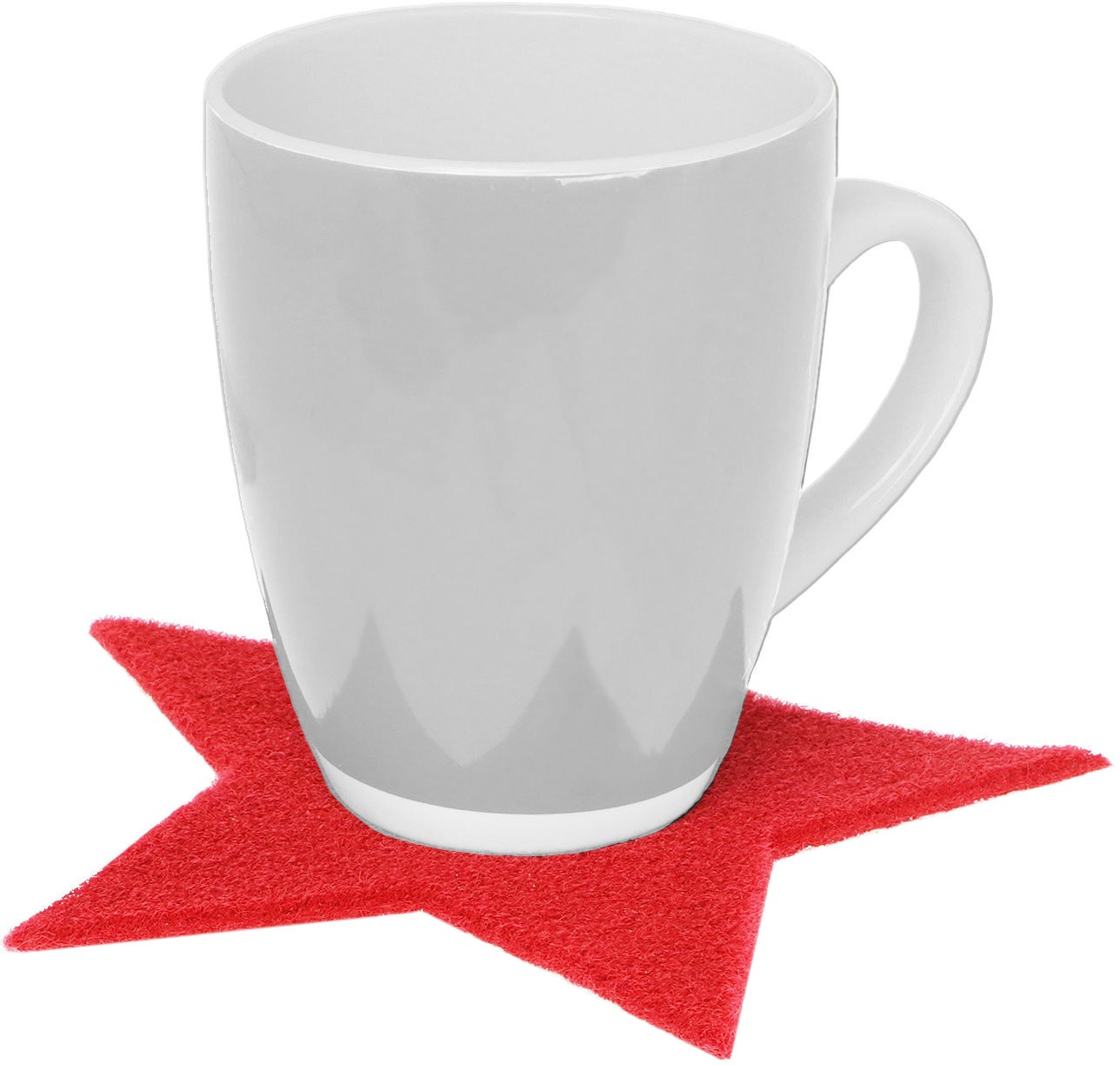 Primaflor-Ideen in Textil Platzset »Stern, Weihnachtsdeko rot«, (Set, 6 St.), ideal als Untersetzer oder Tischdeko, Größe 16,5 cm