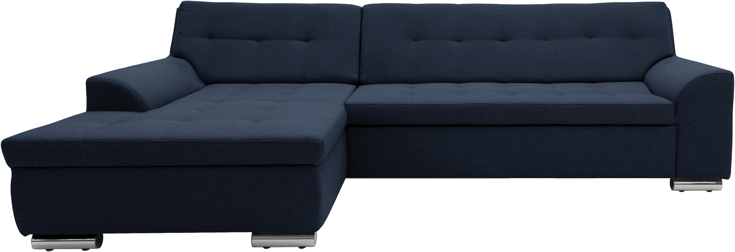 OTTO home Ecksofa »Torrnby 268 x 178 cm, mit Steppungen, modern & stabil« L-Form, aus pflegeleichtem, weichem Luxus-Microfaser