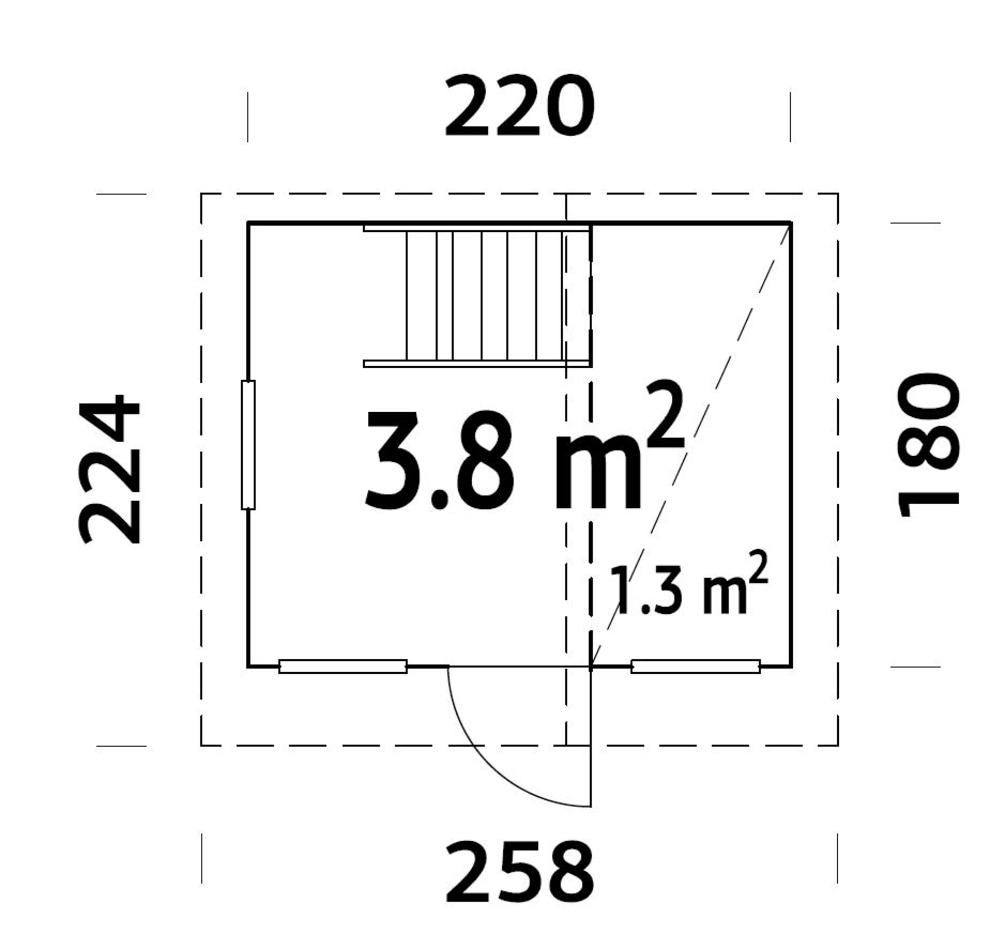 mit im 3,8 Wandelemente Spielhaus %Sale Vorgefertigte »Tom m²«, jetzt Palmako