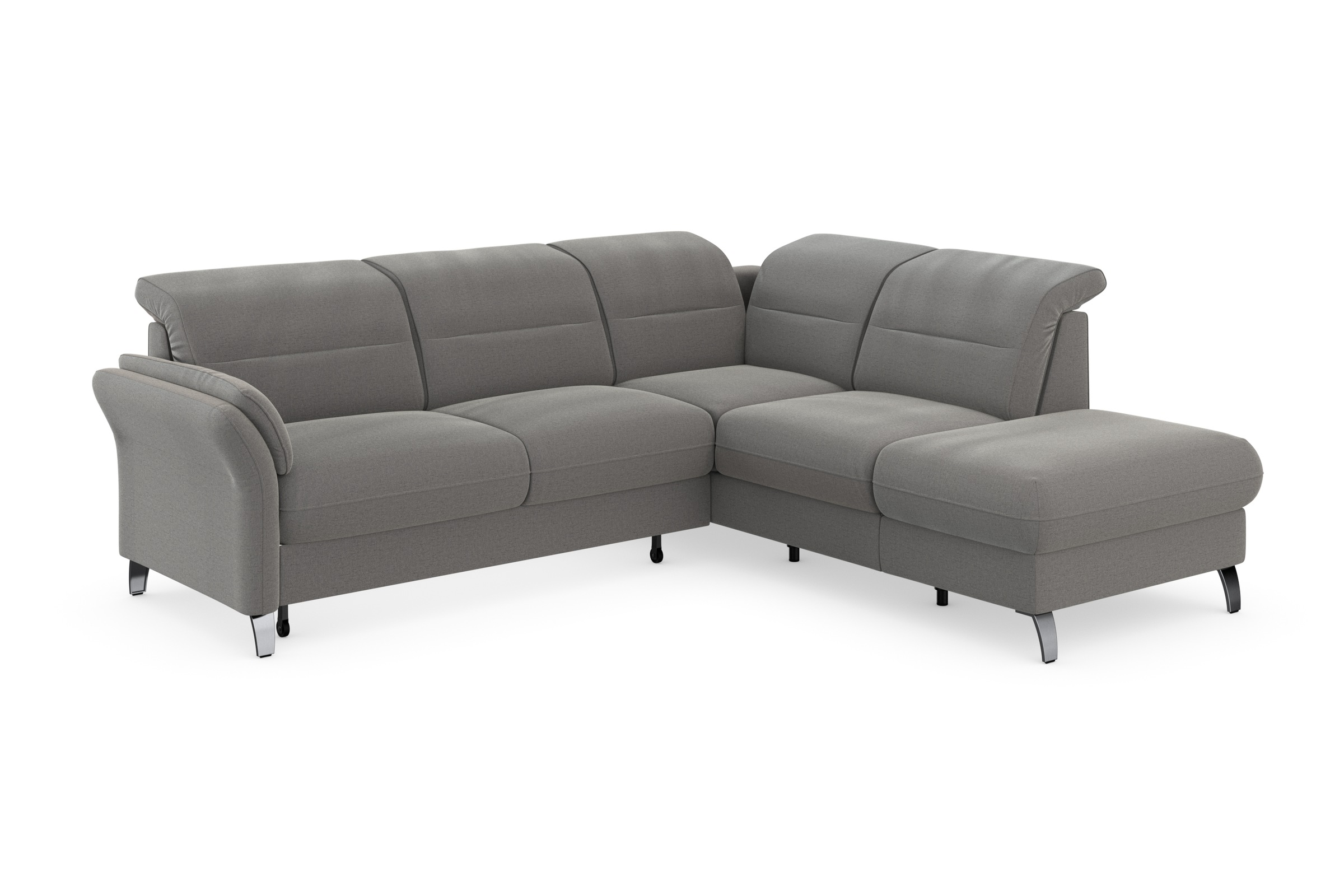 sit&more Ecksofa »Grenoble L-Form mit Federkern«, wahlweise mit Bettfunktion, Bettkasten, Arm- und Kopfteilverstellung