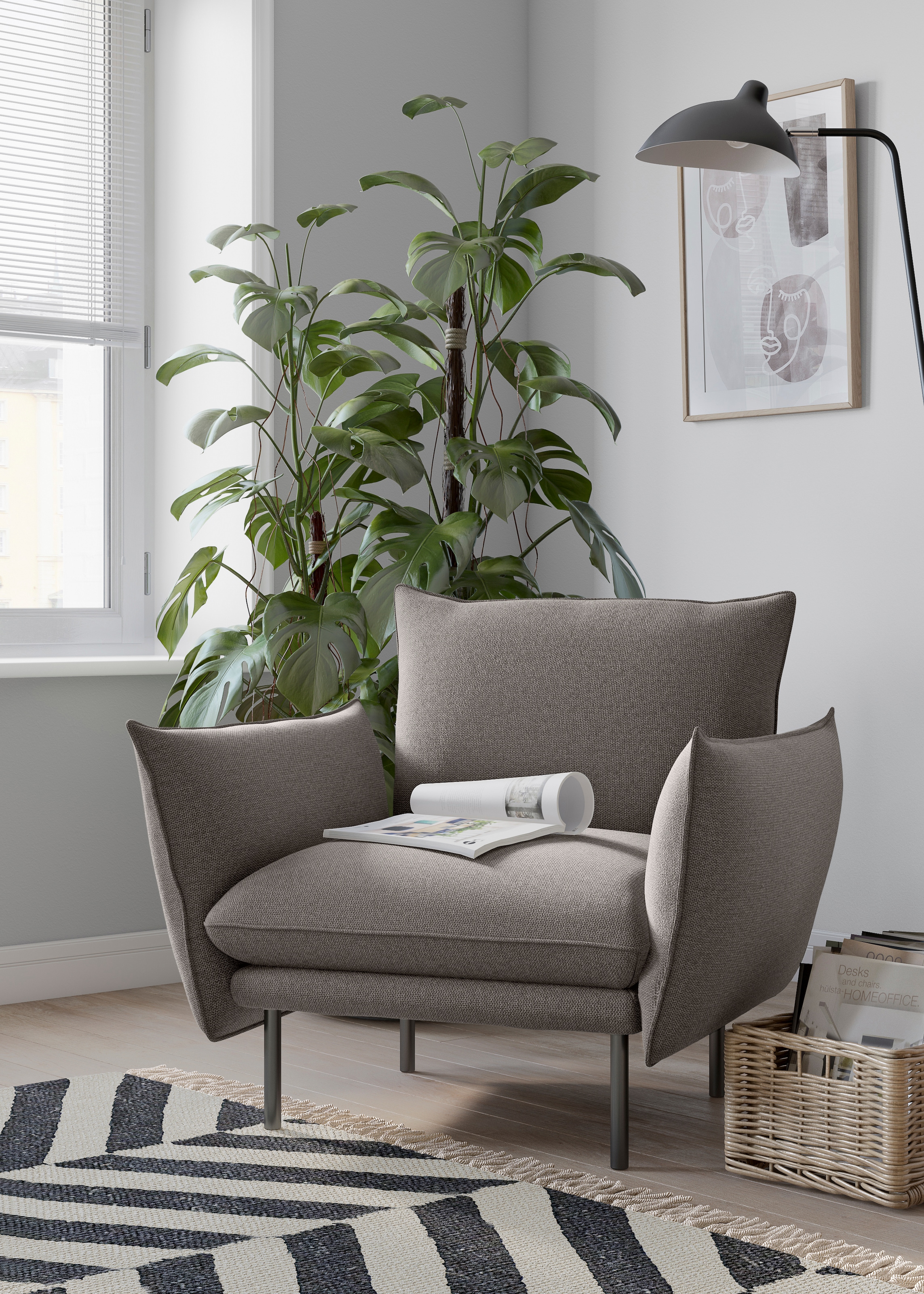 Home affaire Sessel »Stine Cocktailsessel« Besonderes Design durch Kissenop günstig online kaufen