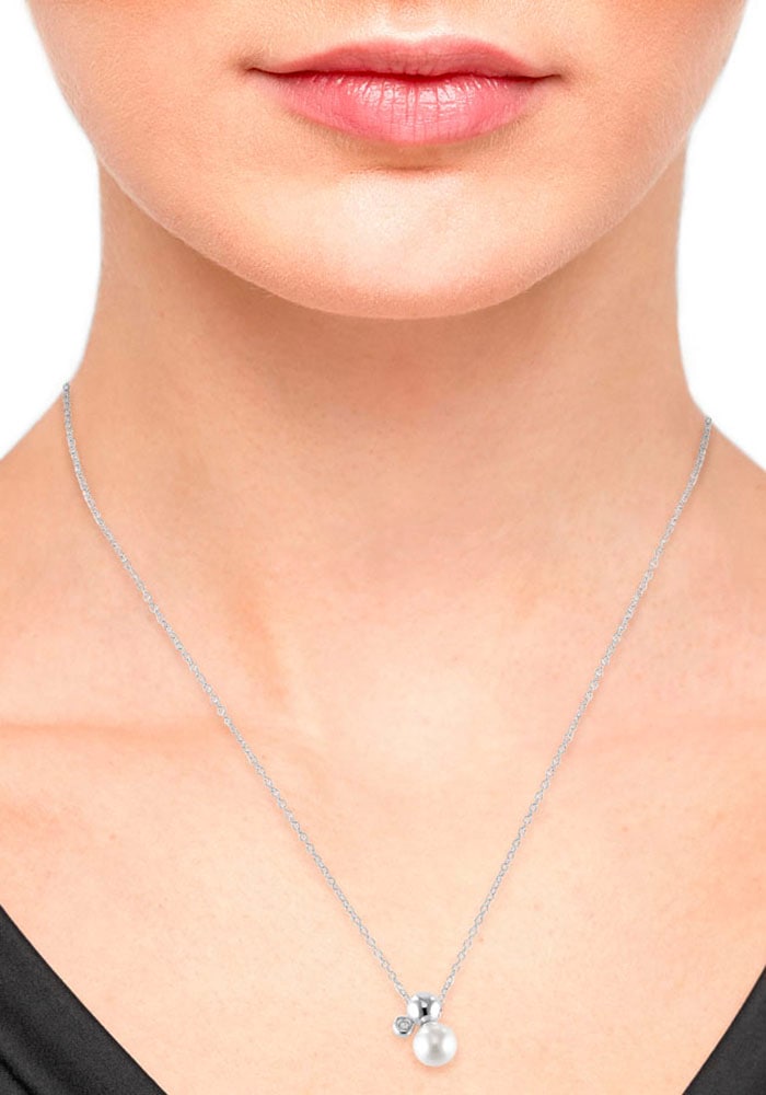 s.Oliver Kette mit Anhänger »2036871«, mit Zirkonia (synth.) - mit Süßwasserzuchtperle