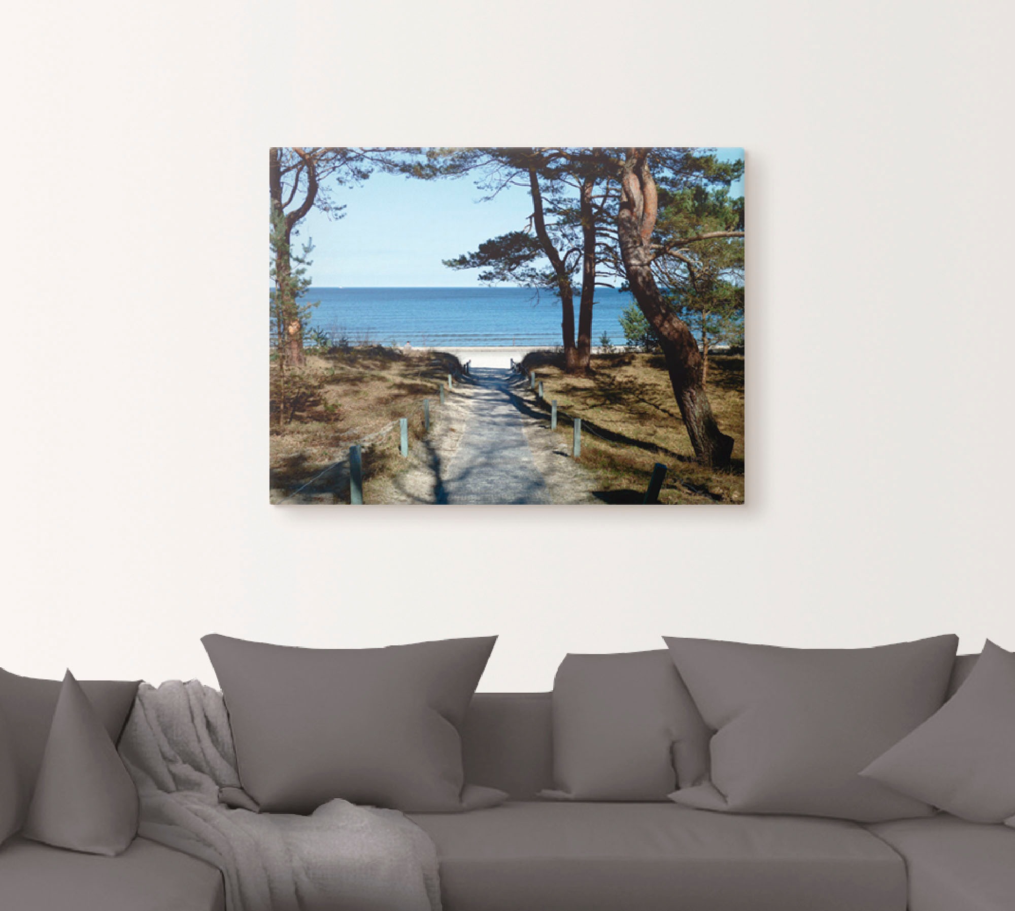 Artland Wandbild "schöne Ostseeküste", Gewässer, (1 St.), als Leinwandbild, günstig online kaufen