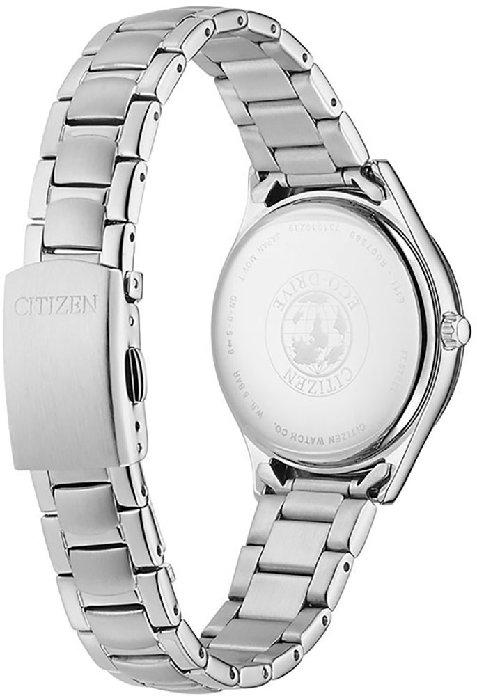 Citizen Solaruhr, Armbanduhr, Damenuhr, Edelstahlarmband, Datum