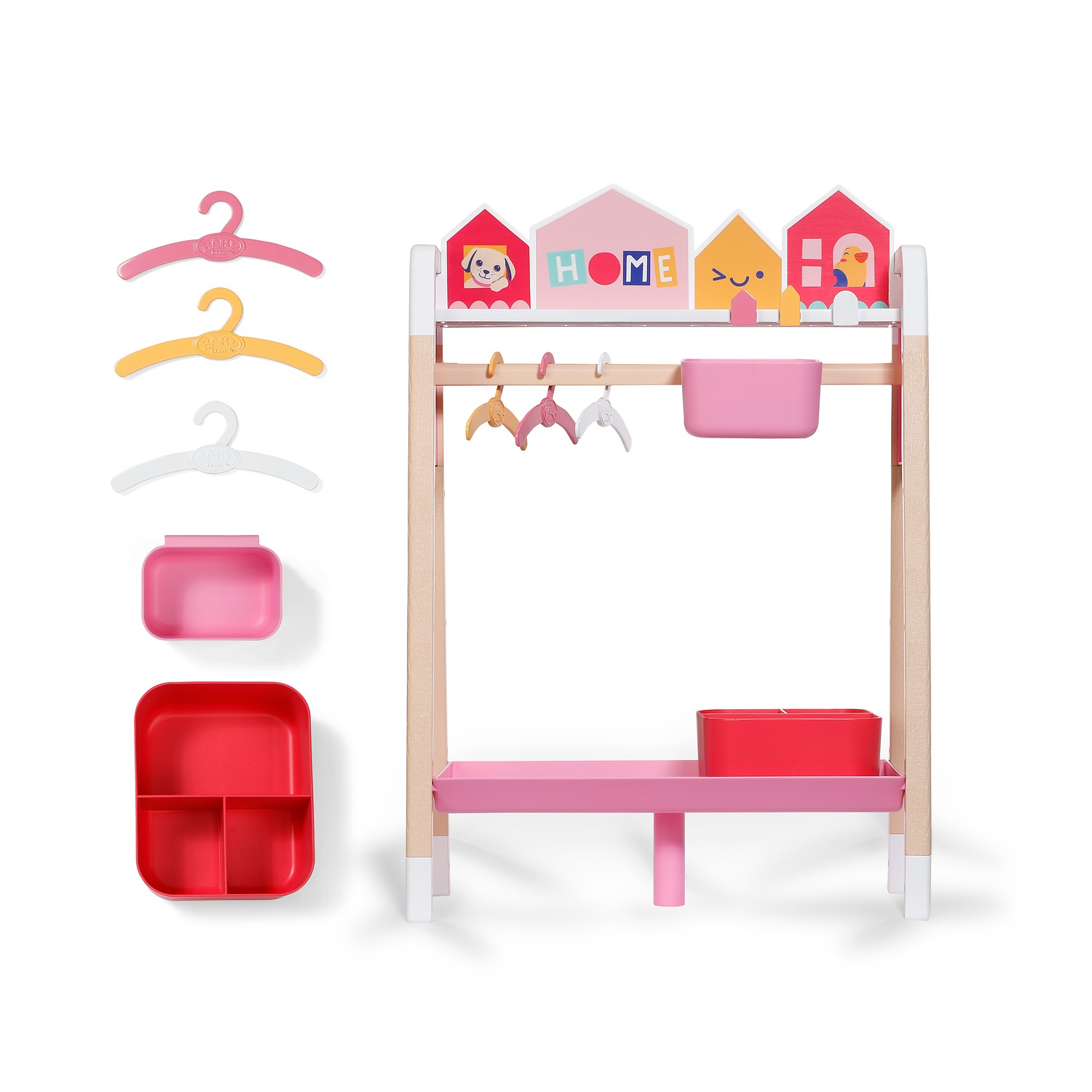 Baby Born Puppenkleiderschrank »Kleiderstange« inklusive 3 Kleiderbügel; im Scandi-Design