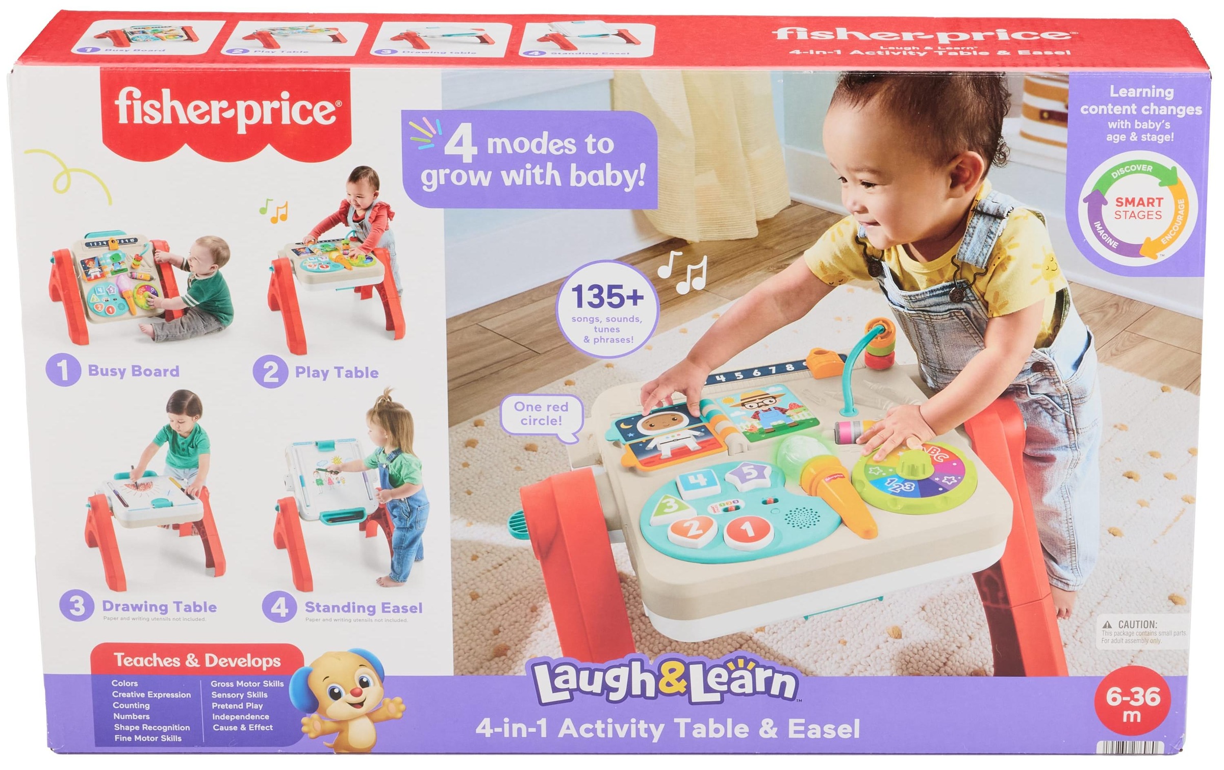 Fisher-Price® Lernspielzeug »4-in-1 Spiel- und Maltisch« Elektronisches, mehrsprachiges Lernspielzeug für Babys und Kleinkinder