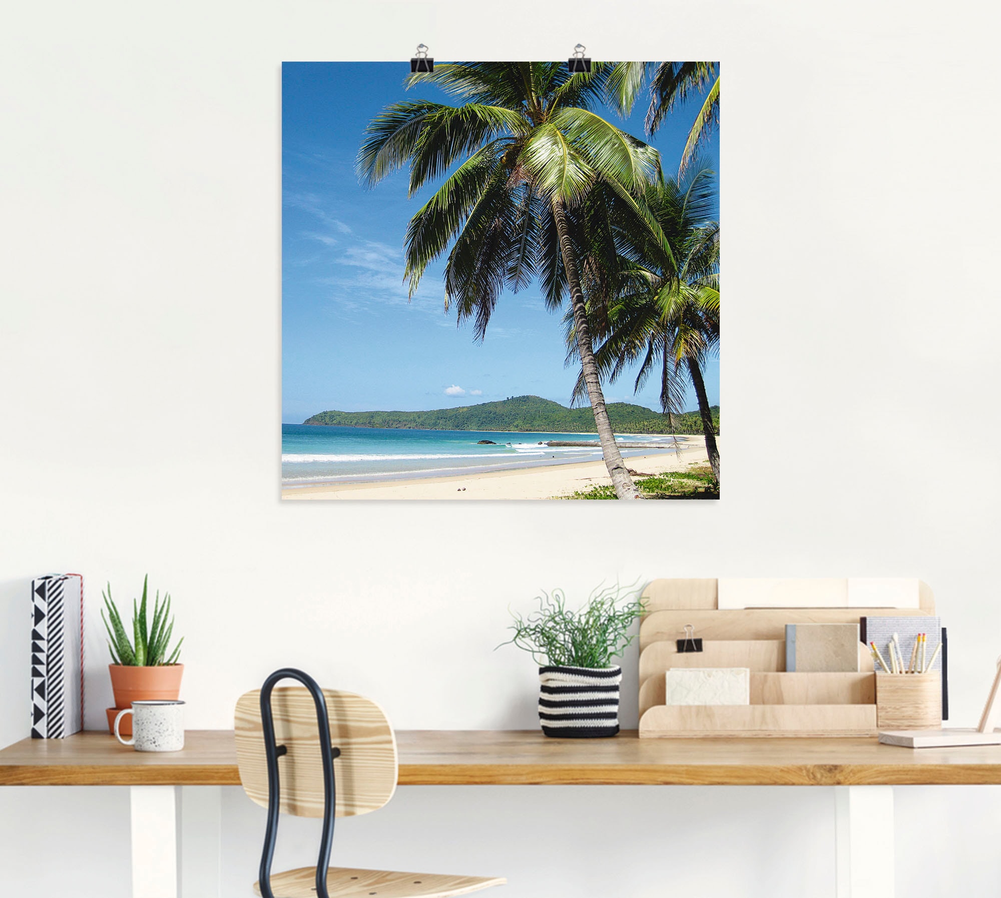 Artland Wandbild »Strand mit Palmen«, Strandbilder, (1 St.), als Alubild, O günstig online kaufen