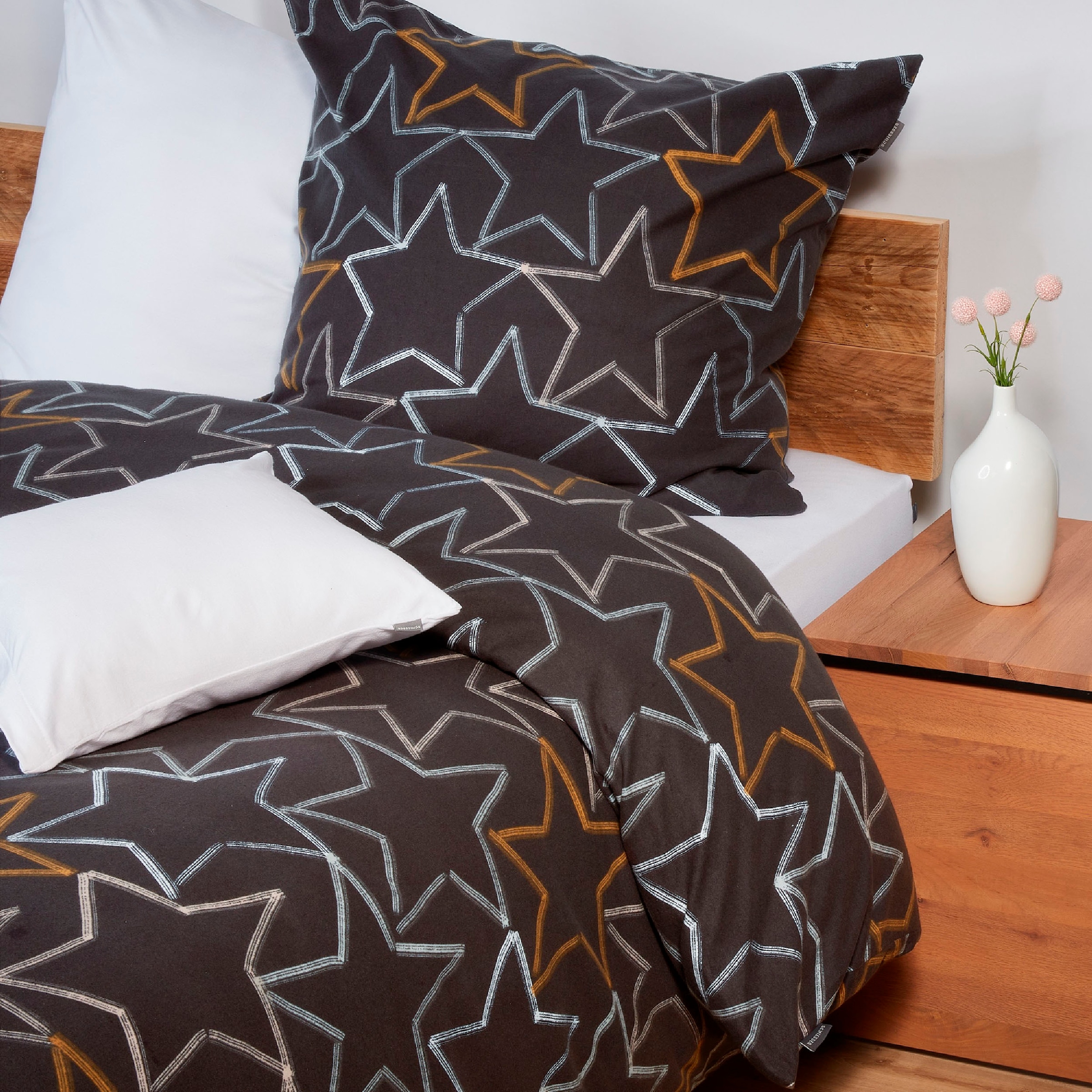 Schiesser Bettwäsche »Lizzy aus weicher Baumwolle mit coolem Sterne-Print«, MADE IN GREEN by OEKO-TEX®-zertifiziert