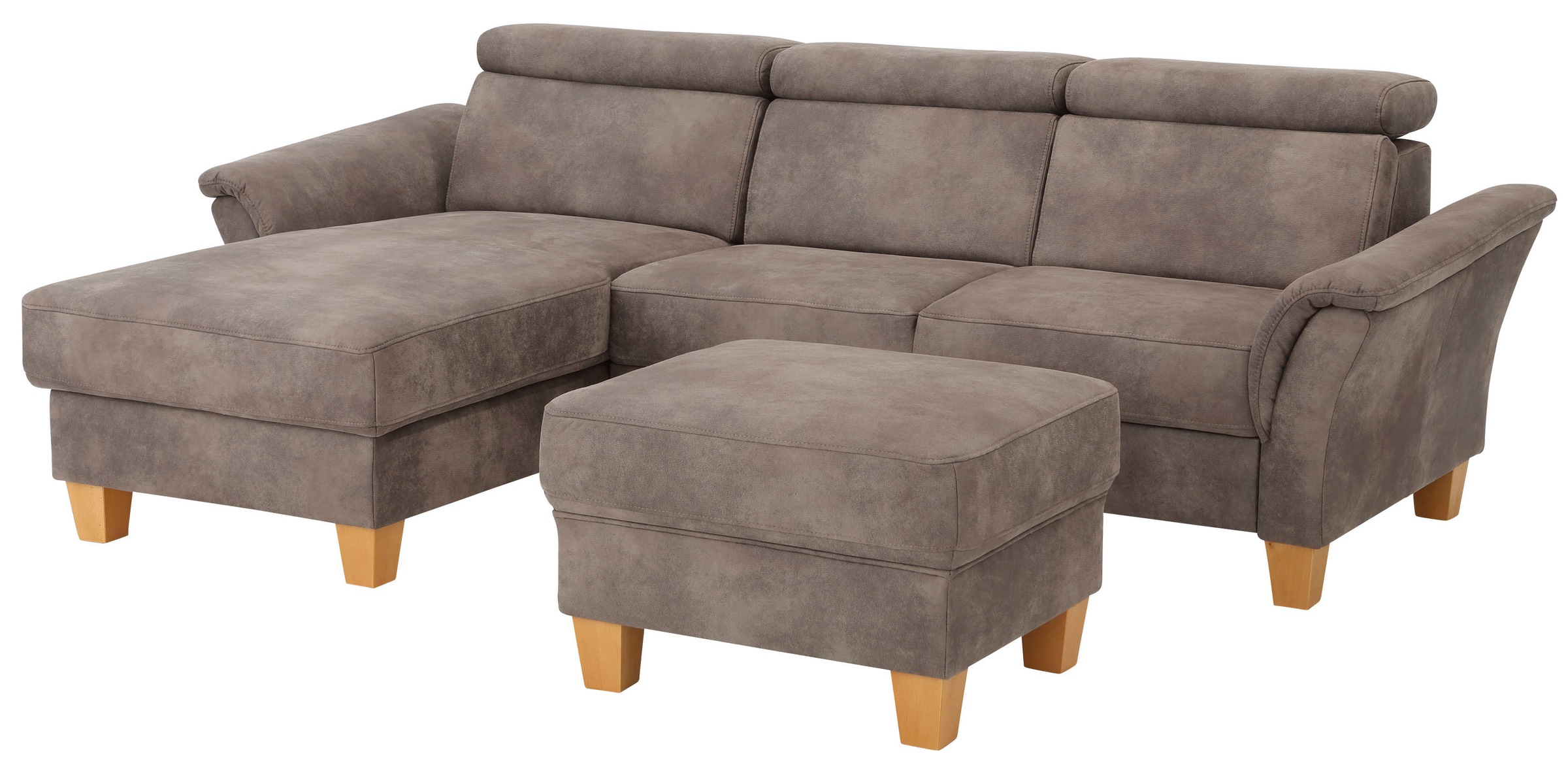 Home affaire Ecksofa »Conville L-Form«, Federkern, wahlweise mit Bettfunktion und Bettkasten bzw. Stauraum