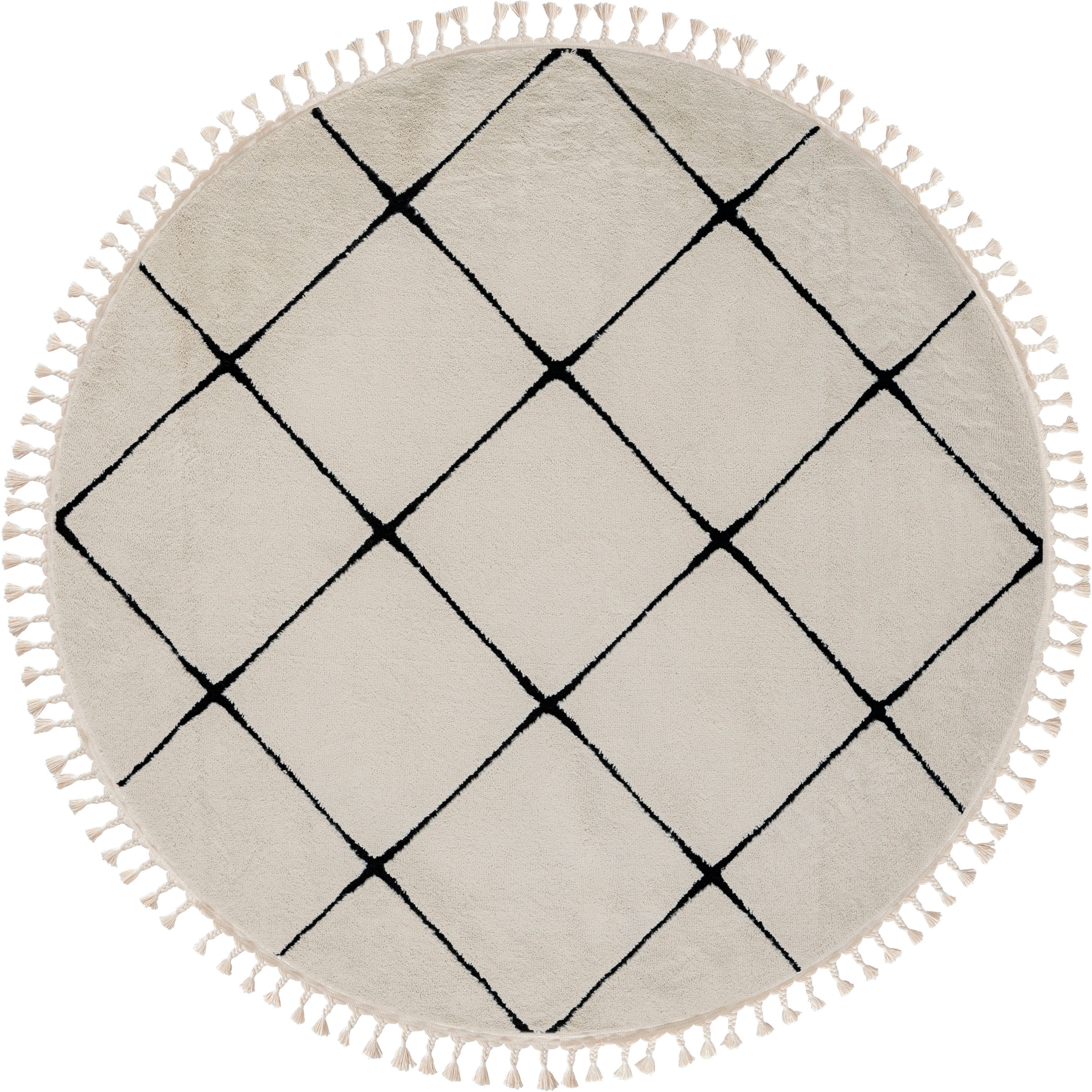 Myflair Möbel & Accessoires Hochflor-Teppich »Moroccan Square«, rund, 24 mm günstig online kaufen