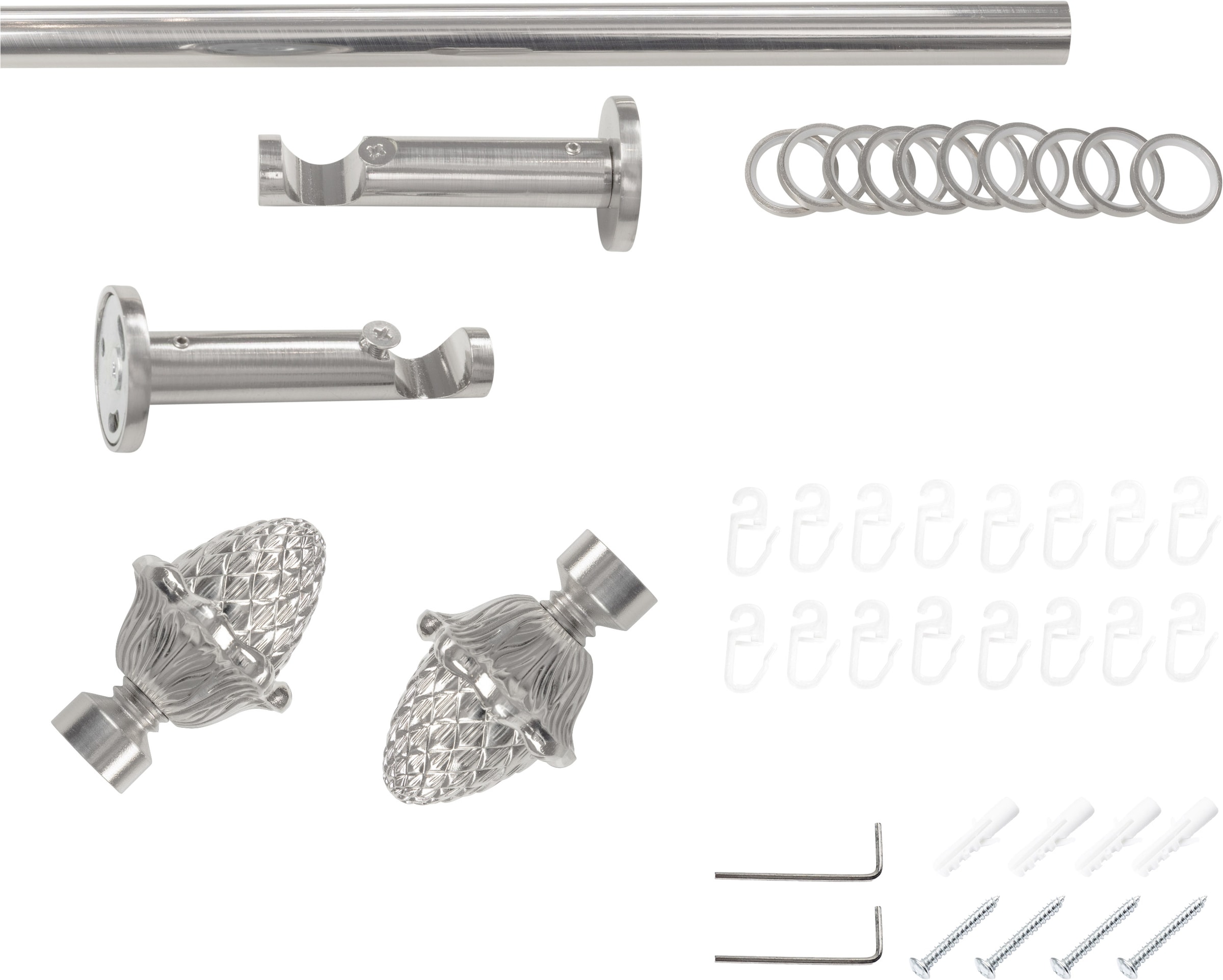 SN DECO GROUP Gardinenstange Ø 19 mm 1 läufig-läufig Fixmaß;kürzbar
