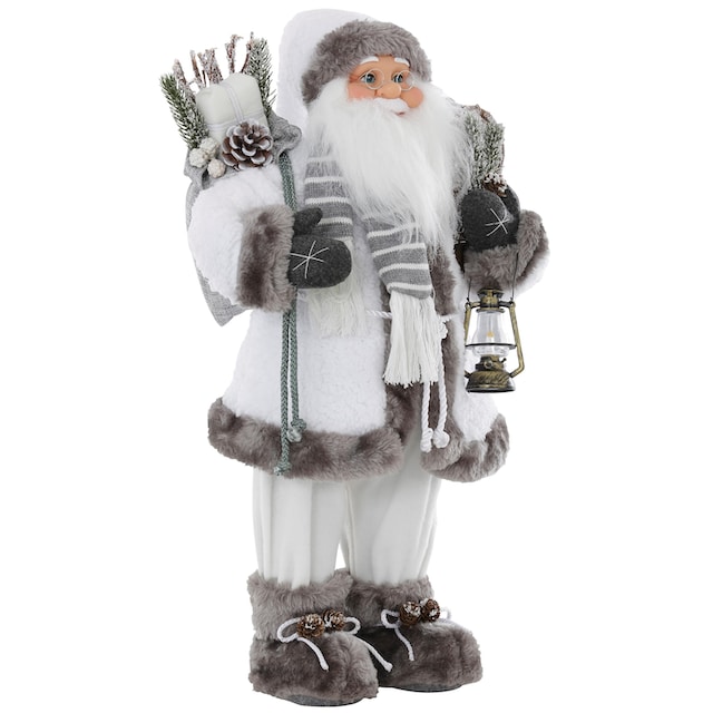 HOSSNER - HOMECOLLECTION Weihnachtsmann »Santa mit weißem Mantel und  Laterne«, Weihnachtsdeko online bestellen