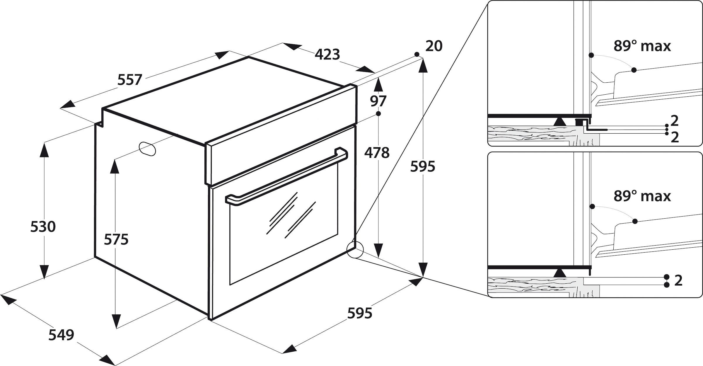 BAUKNECHT Pyrolyse Backofen »BAR2 KP8V2 IN«, BAR2 KP8V2 IN, mit 2-fach-Teleskopauszug, Pyrolyse-Selbstreinigung