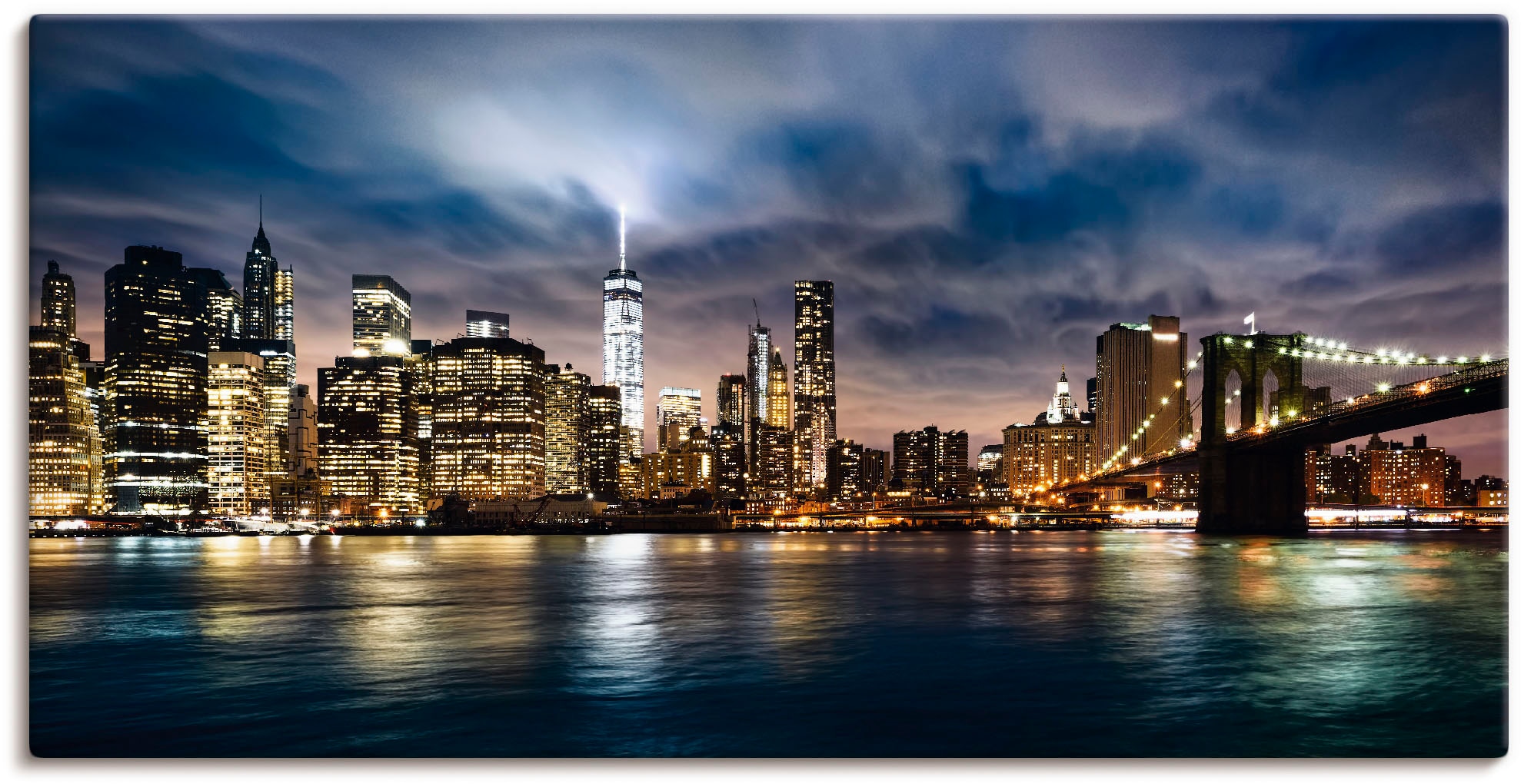 Artland Wandbild "Sonnenaufgang über Manhattan", Amerika, (1 St.), als Alub günstig online kaufen