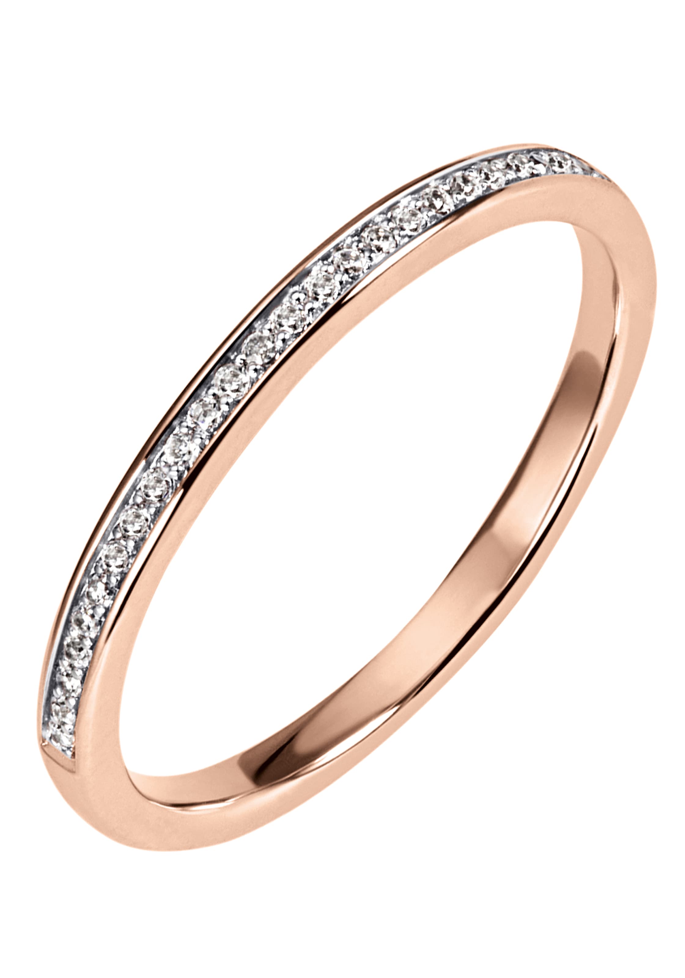 Firetti Diamantring »Schmuck Geschenk Gold 585 Damenring Verlobungsring Goldring Memoire«, Made in Germany - mit Brillanten