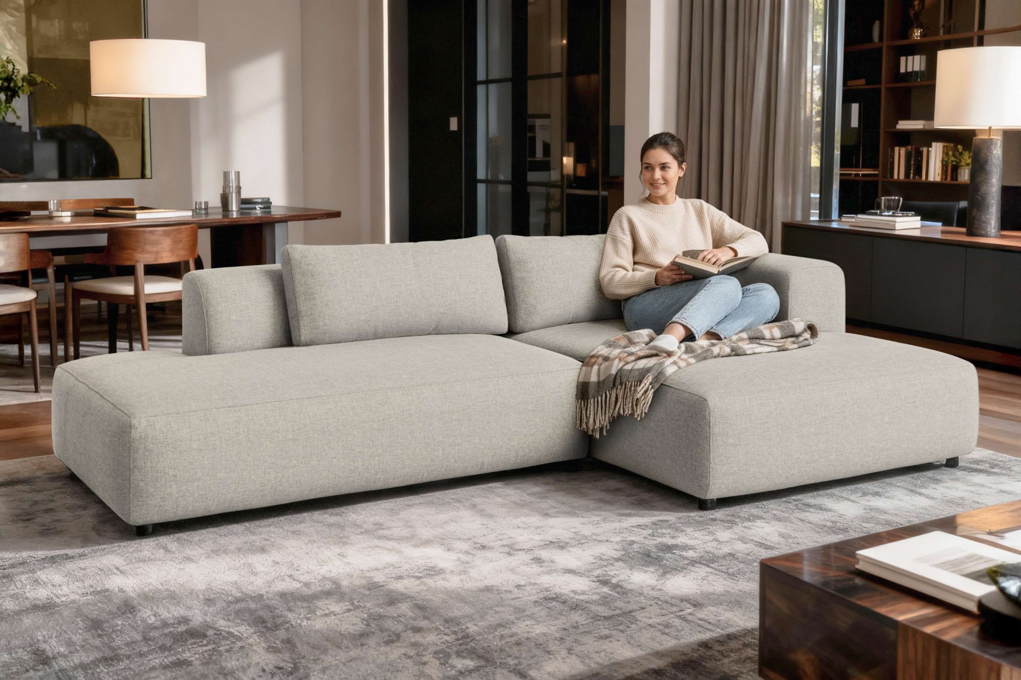 OTTO home Ecksofa »TIARRA Design-Sofa mit Ottomane recht/links bestellbar, günstig online kaufen