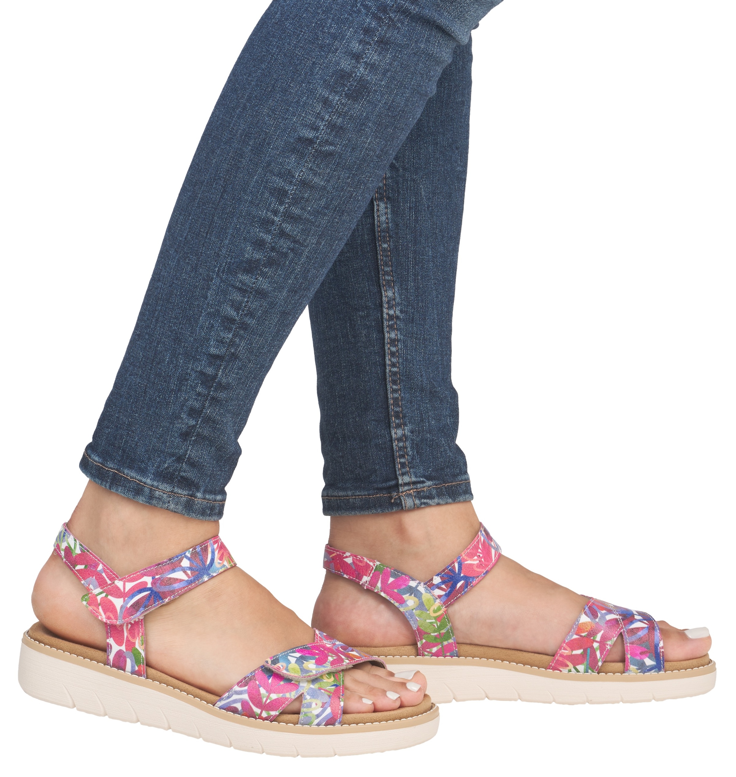 Remonte Riemchensandale  , Plateau, Sommerschuh, Sandalette mit Lite ´n Soft Ausstattung