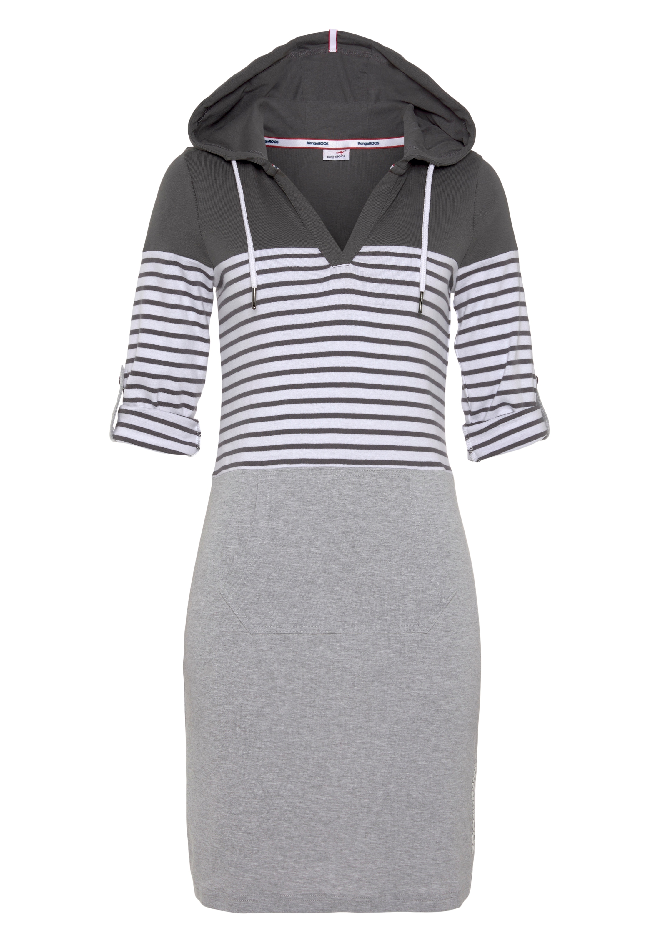 KangaROOS Jerseykleid, kurzes Kleid, lässiger, casual Look, aus Rippstrickstoff