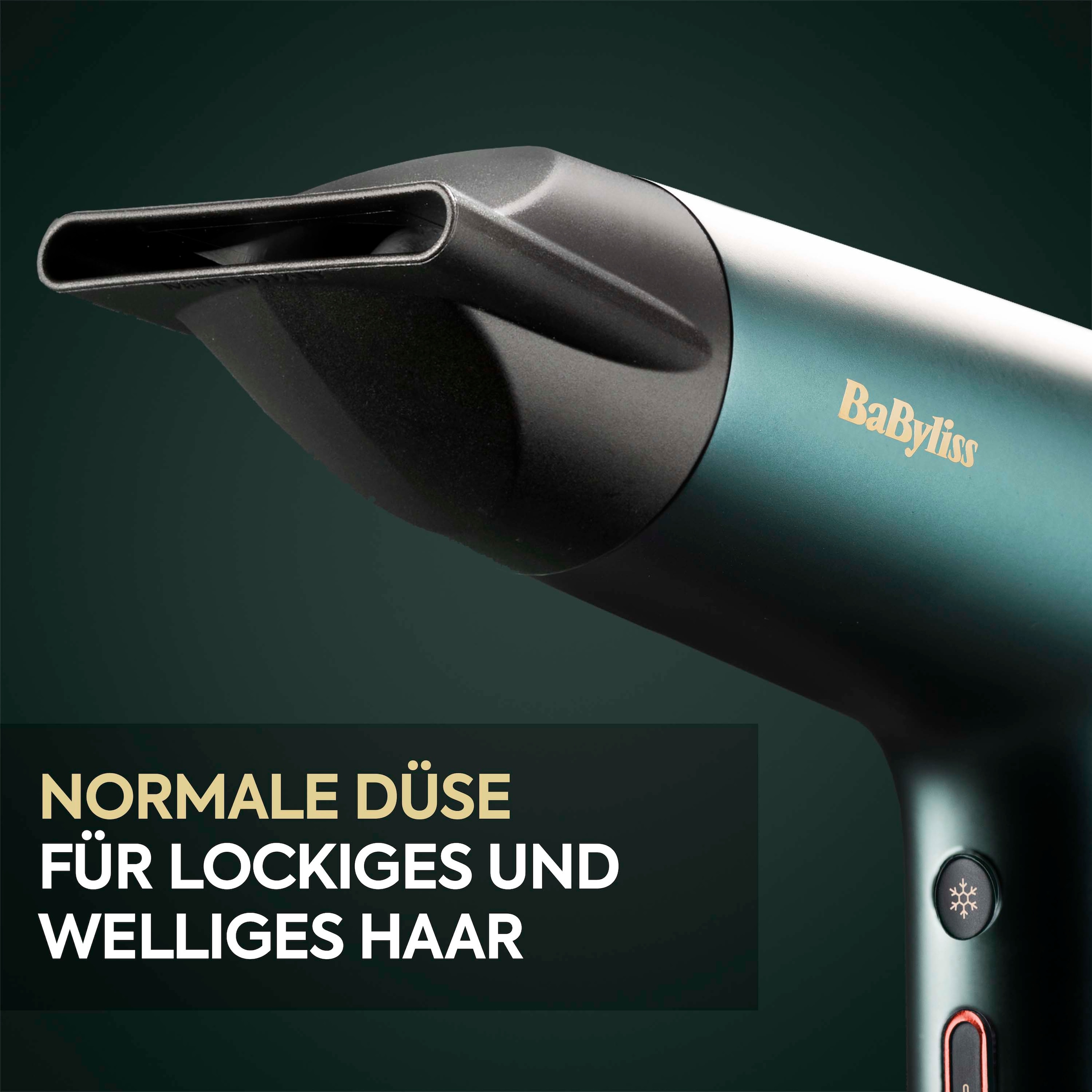 BaByliss Haartrockner »Air Power Pro D6555DE« 1.600 W 3 Aufsätze Hochgeschwindigkeits-Digitalmotor , Leicht, Föhn mit 3 Aufsätzen