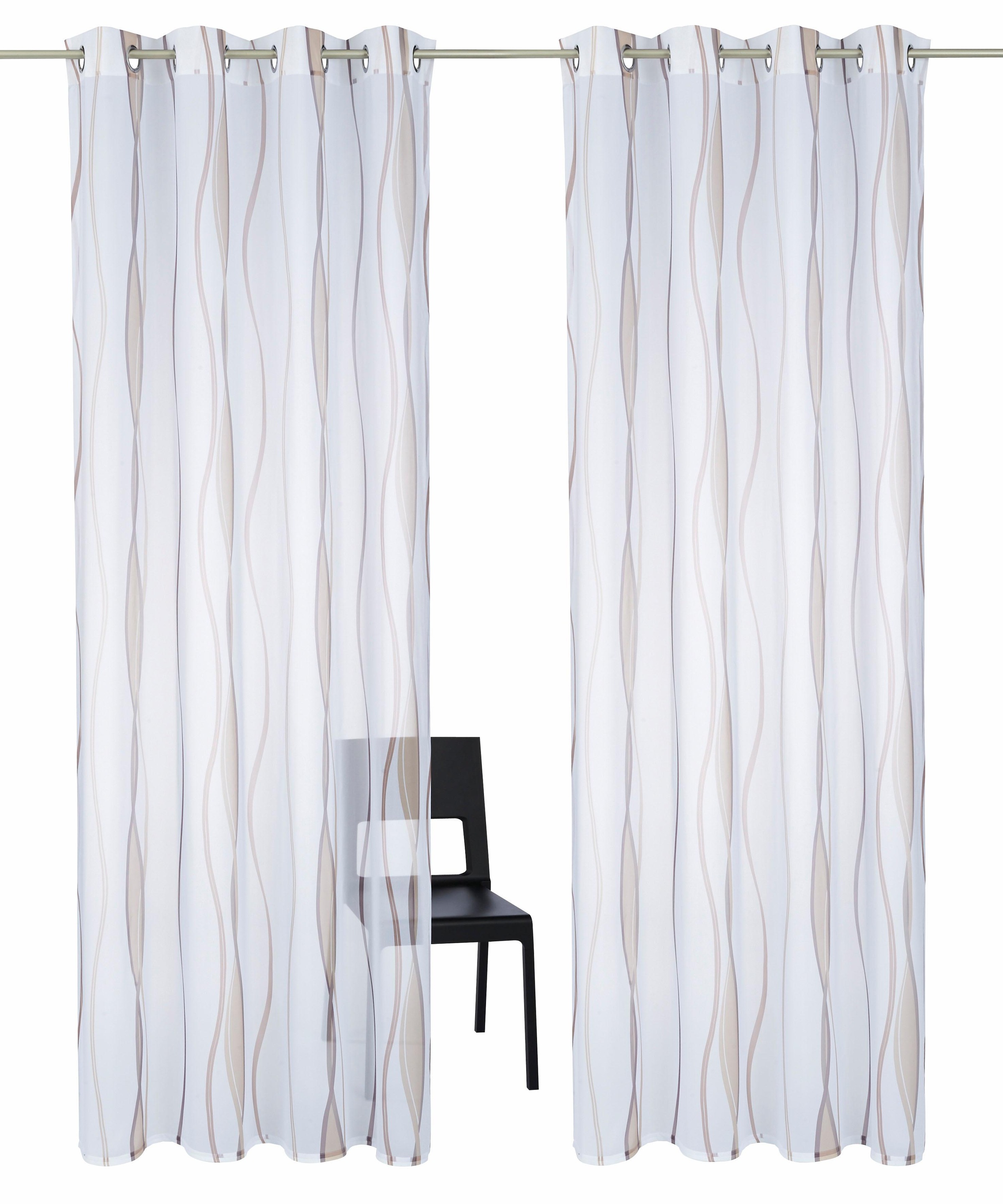 my home Gardine »Dimona« Ösen 2 Stk. tlg. 2-er Set, transparent, Voile, Pol günstig online kaufen