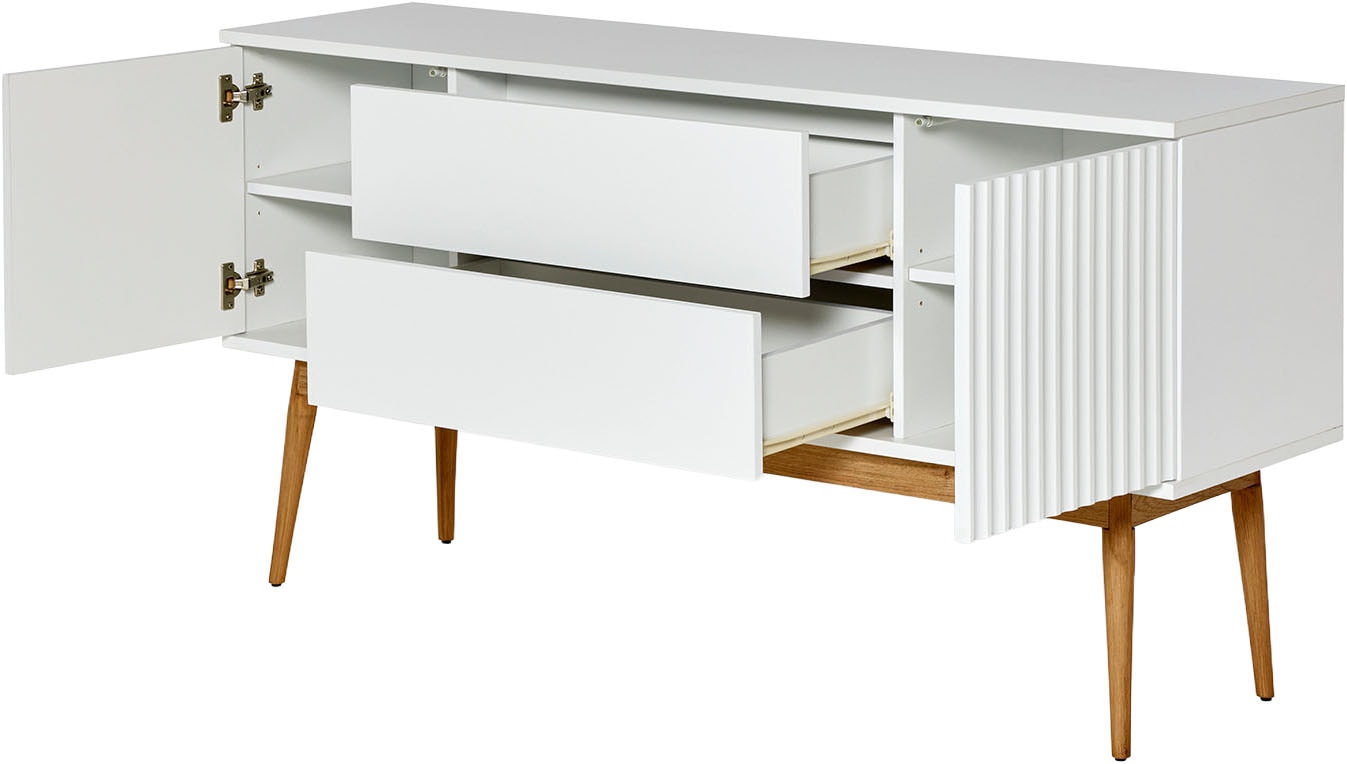 Jahnke Sideboard »GRACE SB 150« Sideboard, 2 Türen & 2 Schubladen, Skandi-Design, Breite: 150 cm