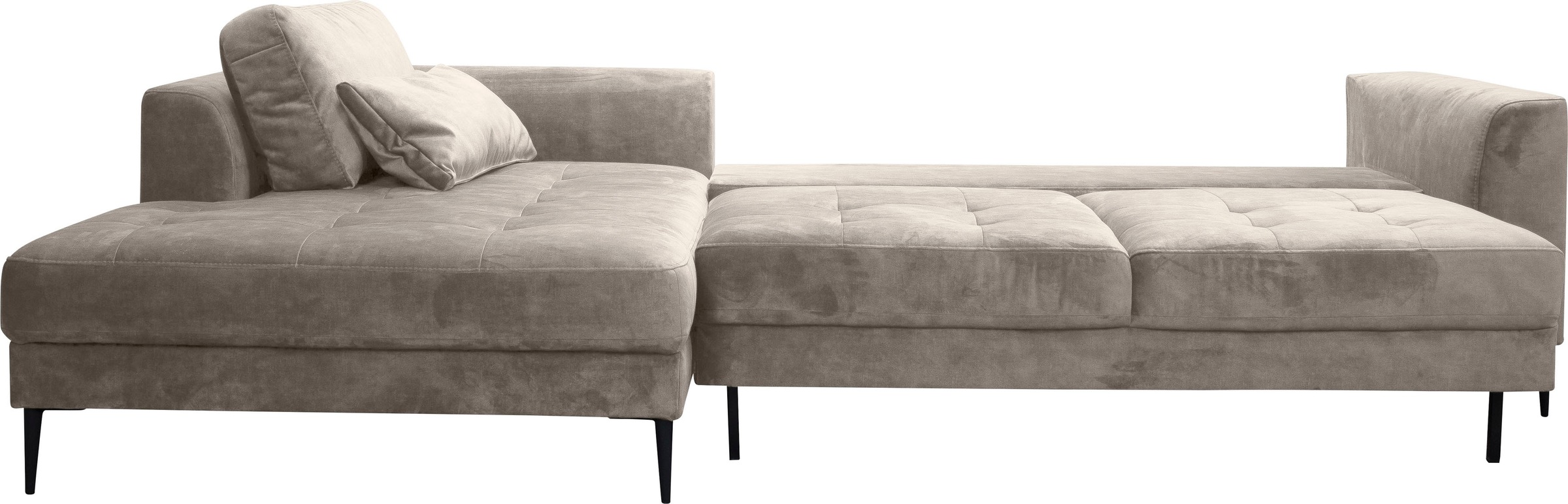 TRENDMANUFAKTUR Ecksofa »Luzi, wahlweise mit Schlaffunktion & Bettkasten. OTTOs Choice, L-Form«, Designsofa mit tollem Sitzkomfort, Metallfüße schwarz, Breite 280 cm
