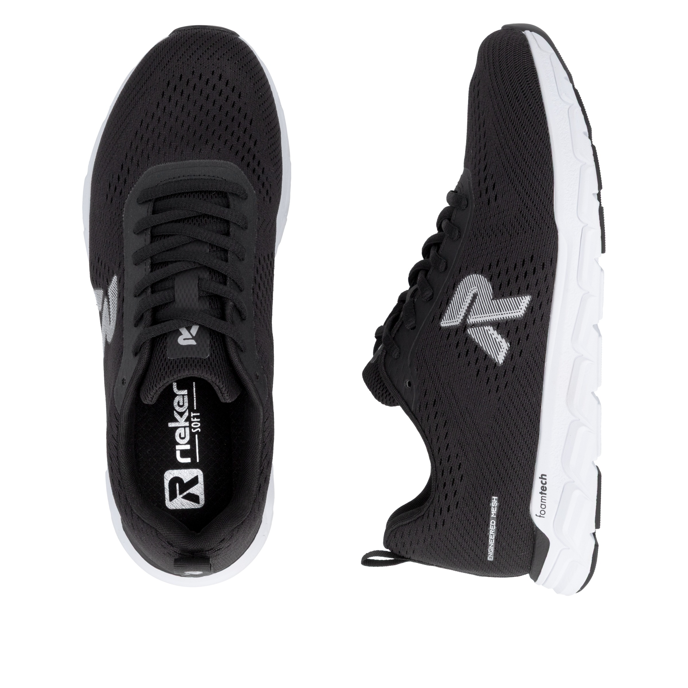 RIEKER Sport Sneaker  Freizeitschuh, Halbschuh, Schnürschuh mit herausnehmbarer Einlage