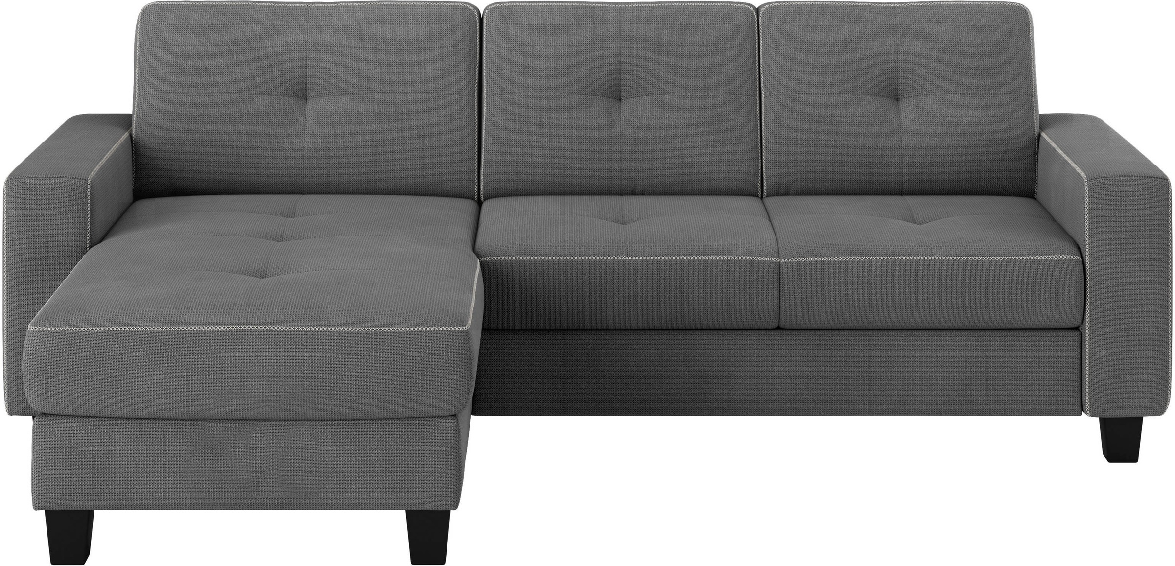 Places of Style Ecksofa »Varese L-Form«, Kreuznaht in beige günstig online kaufen