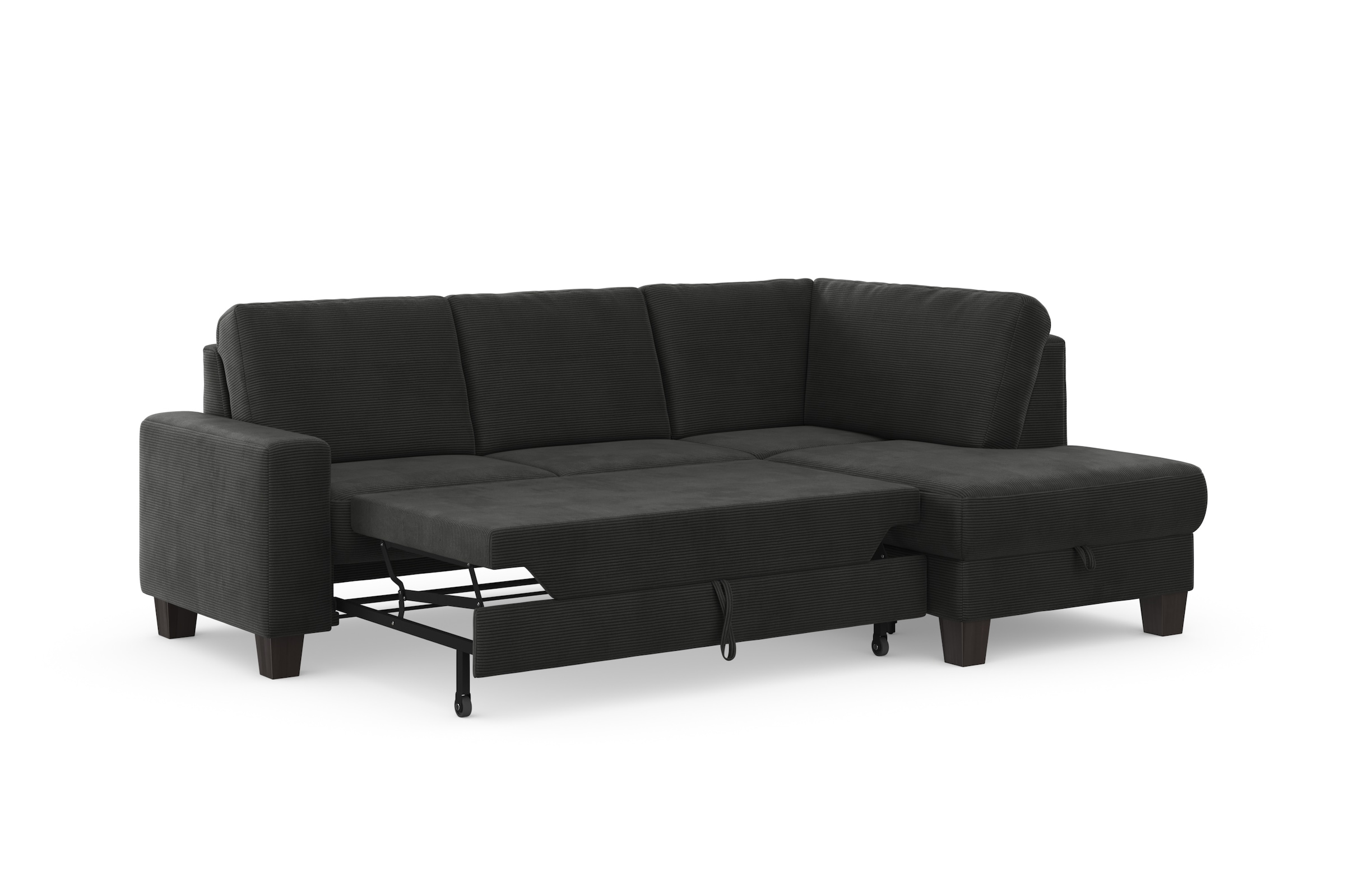 Home affaire Ecksofa »Summer L-Form«, mit Ottomane, mit oder ohne Bettfunktion und Bettkasten, Cord-Bezug