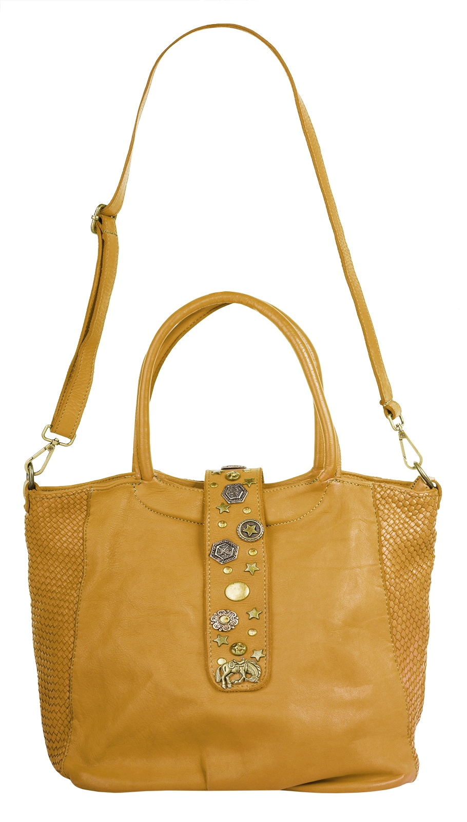forty° Henkeltasche, echt Leder, Made in Italy