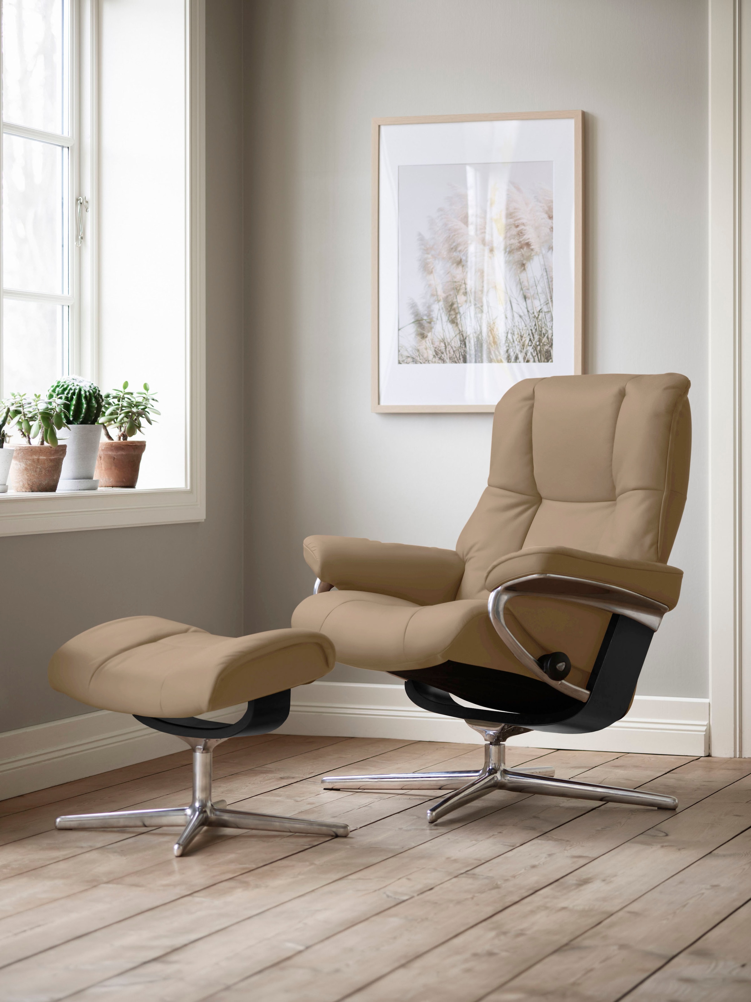 Stressless Relaxsessel "Mayfair" mit Cross Base, Größe S, M & L, Holzakzent günstig online kaufen
