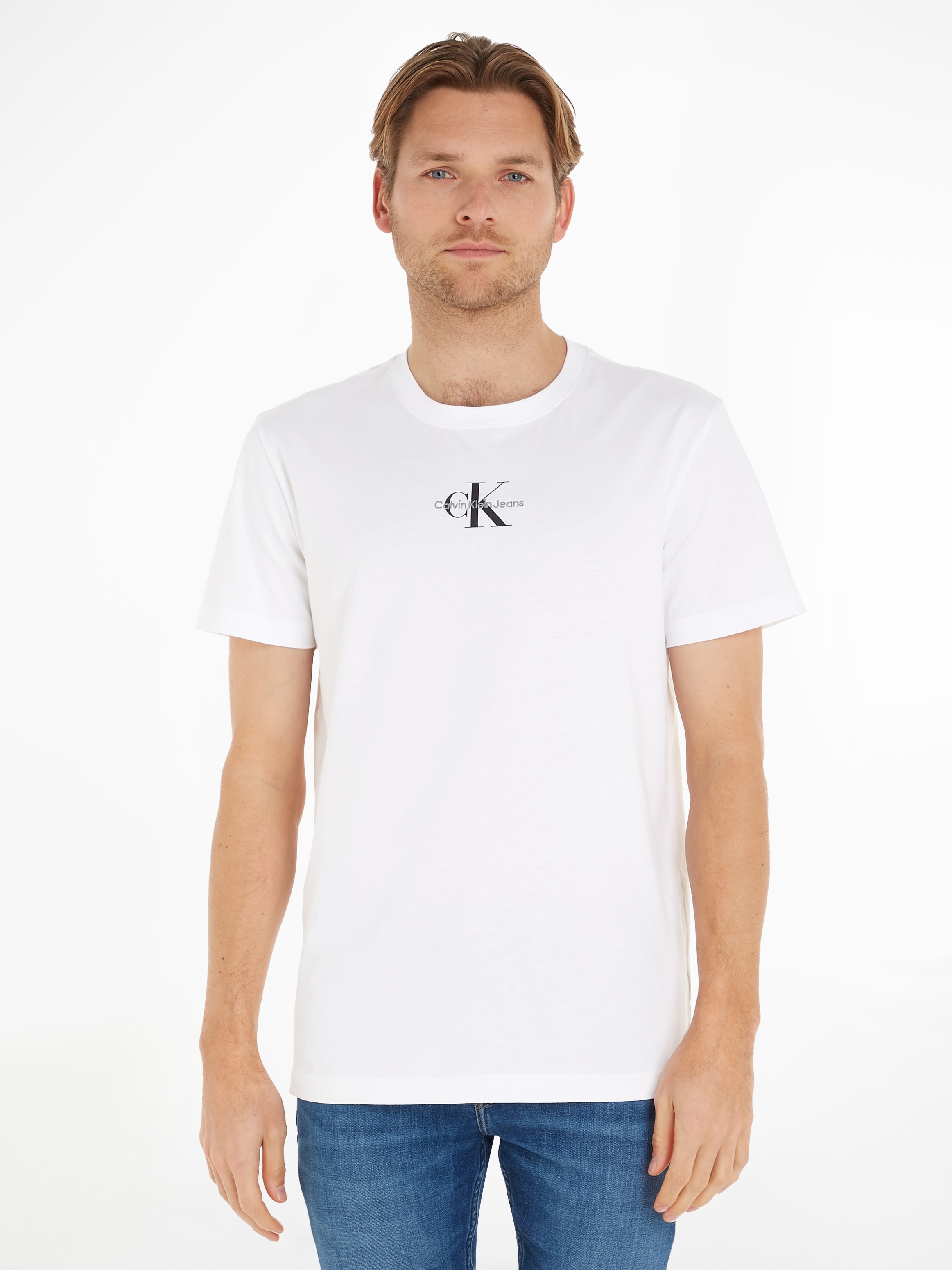 TEE«, REGULAR kaufen »MONOLOGO Klein mit Calvin T-Shirt Jeans Logoschriftzug online