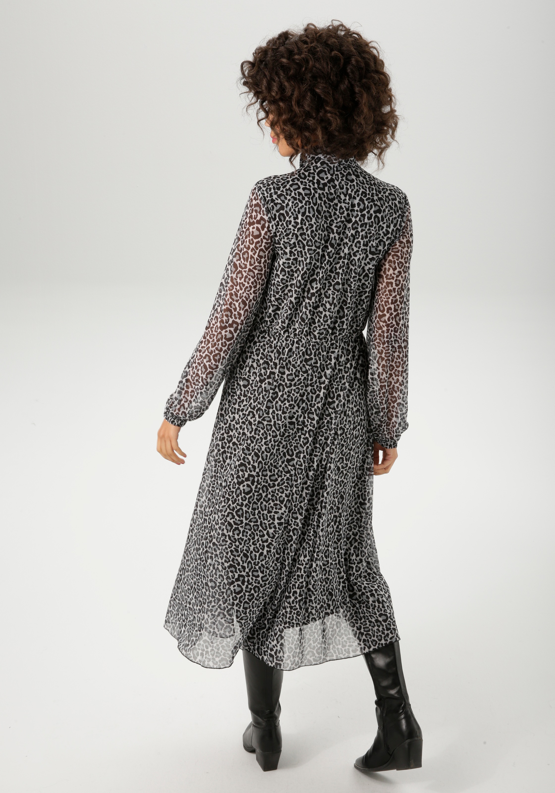 Aniston CASUAL Blusenkleid, mit farbharmonischem Animal-Print - NEUE KOLLEKTION