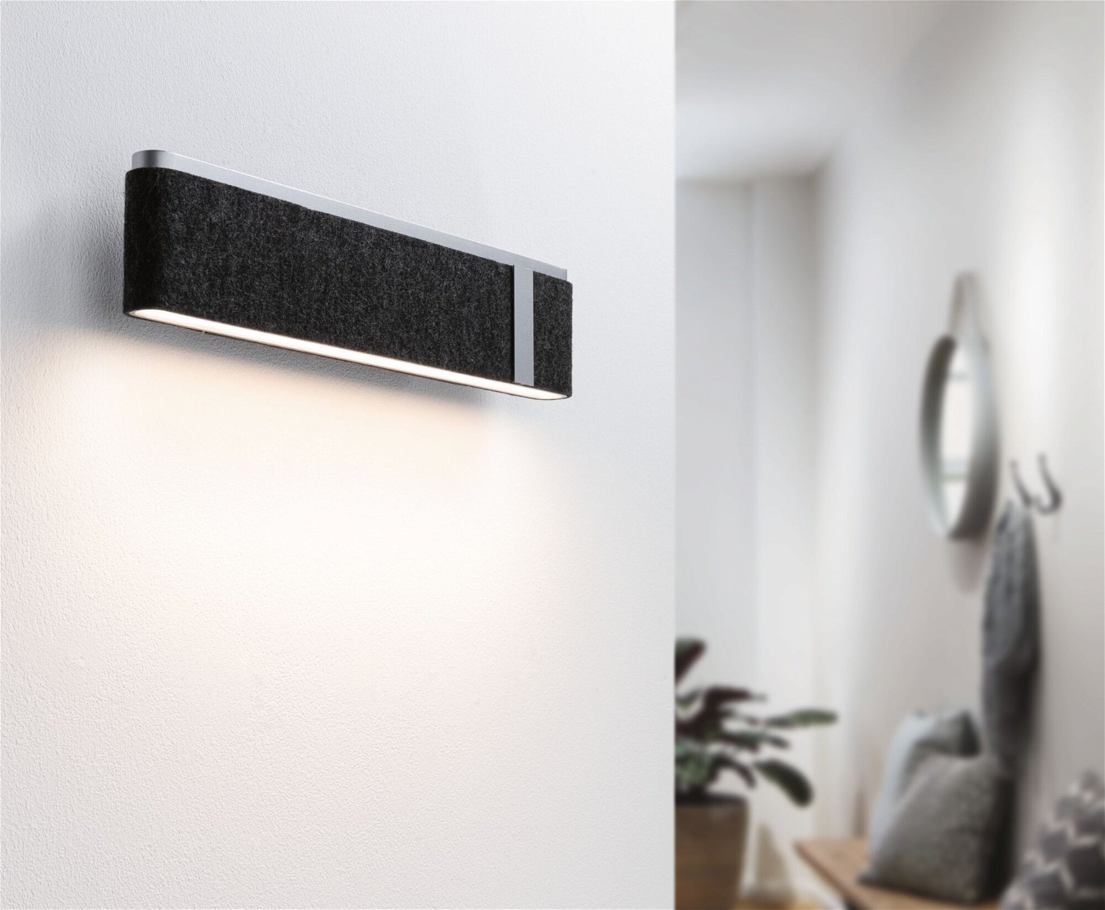 Paulmann LED Wandleuchte »Jagun 2700K 1250lm 230V 18W Anthrazit«, 1 flammig günstig online kaufen