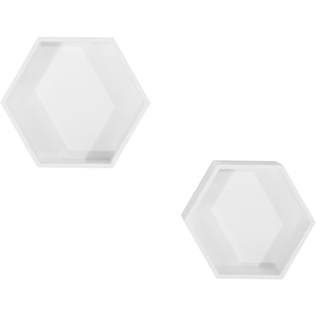 Lüttenhütt Deko-Wandregal »Hexagon«, (2er-Set) auf Rechnung bestellen
