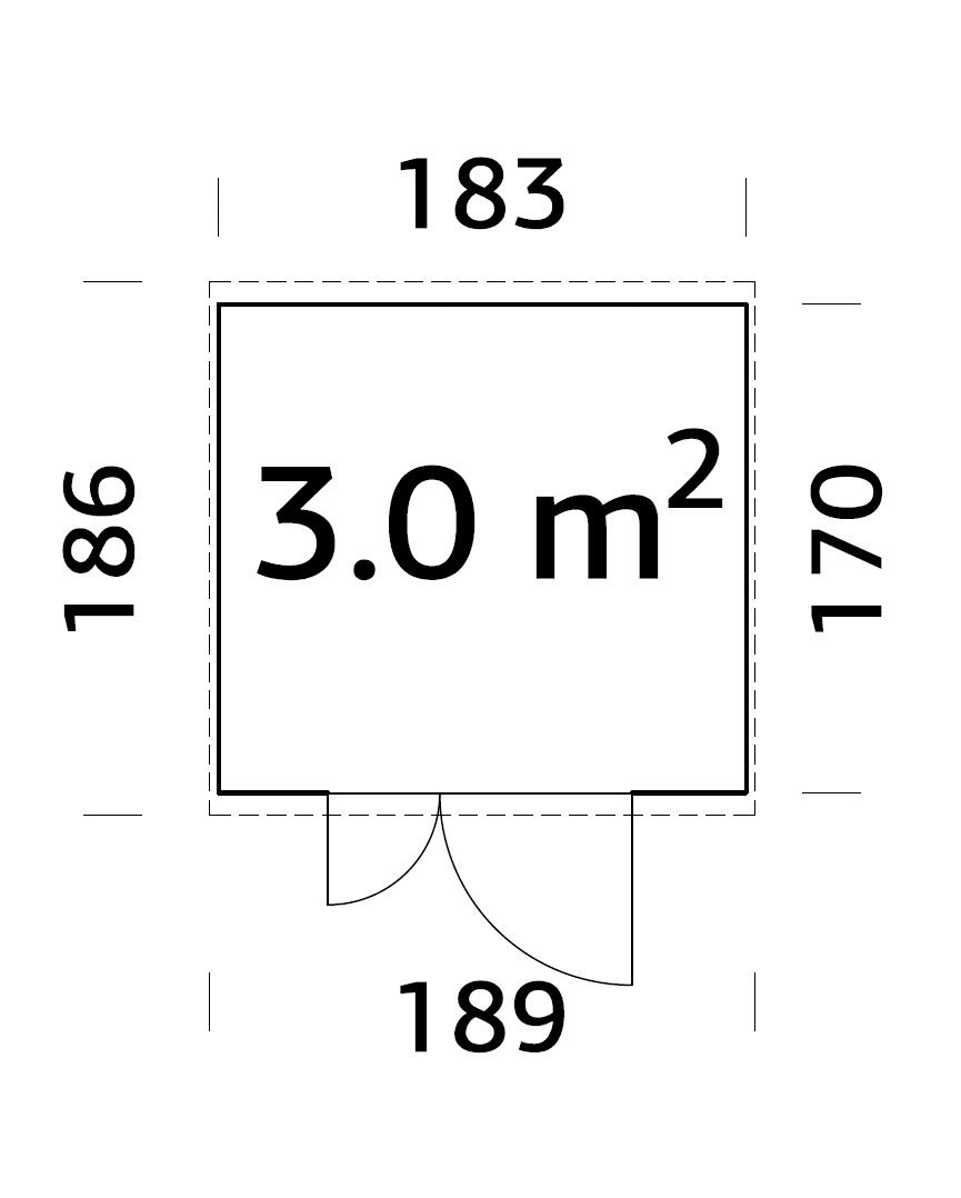 Palmako Gerätehaus »Leif«, grau