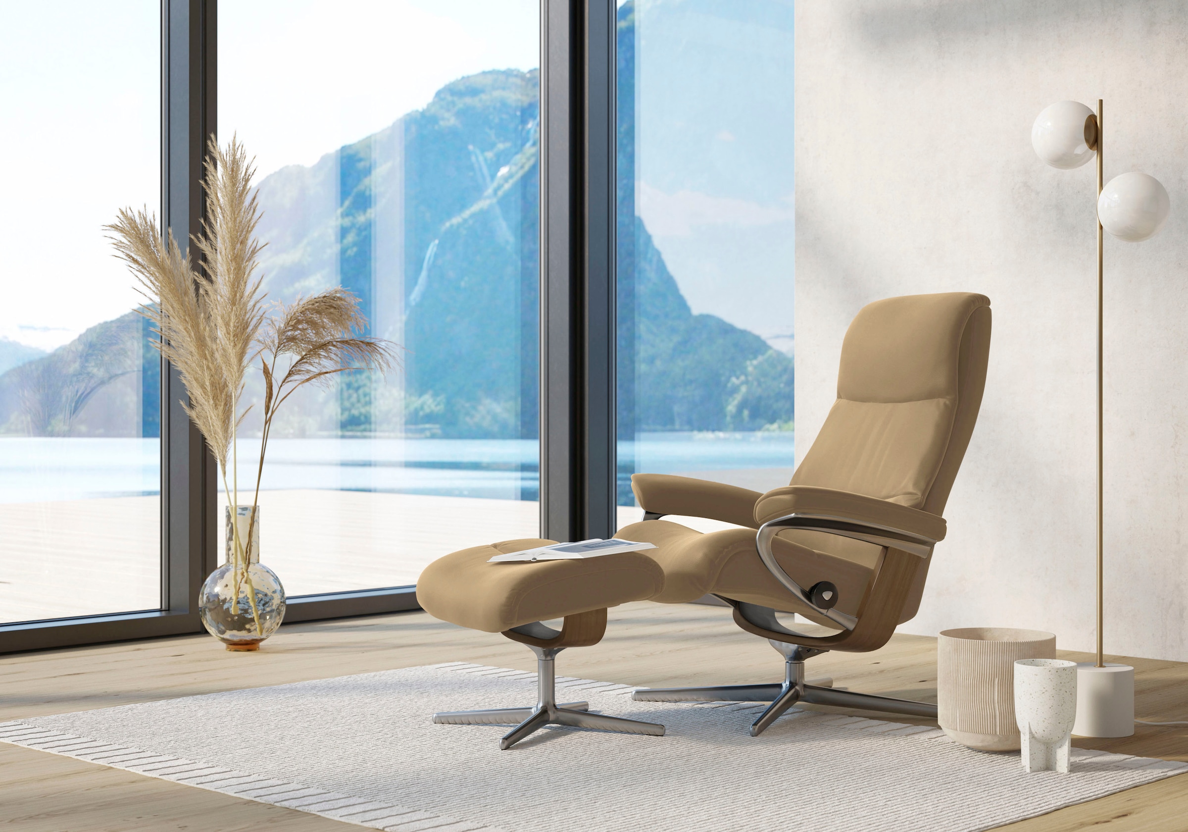 Stressless® Relaxsessel »View«, (Set, Relaxsessel mit Hocker), mit Hocker, günstig online kaufen