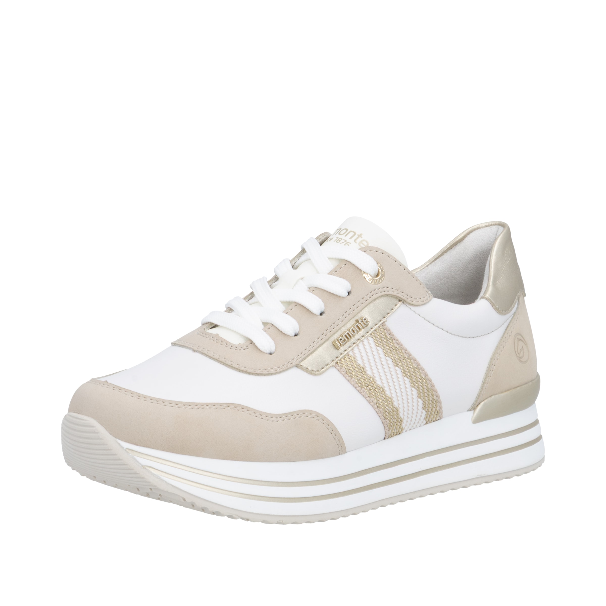 Remonte Plateausneaker  Halbschuh, Schnürschuh mit Metallicdetails und Softfußbett