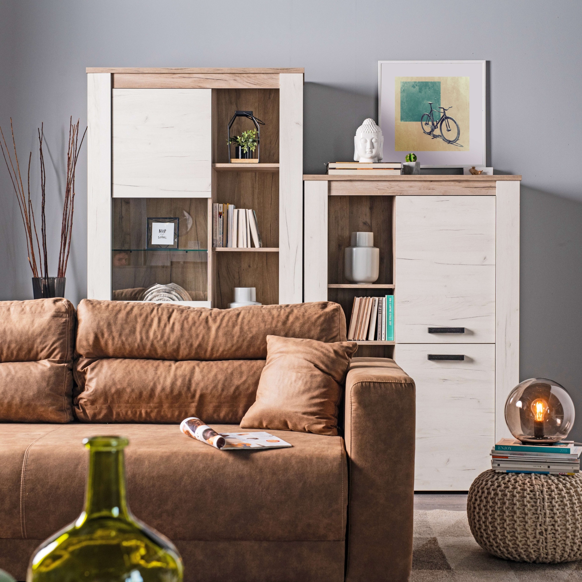 INOSIGN Schlafsofa »Witla, 237 cm, (Liegefläche 150/196 cm), mit Bettkasten«, inkl. loser Zier- und Rückenkissen und mit Federkernpolsterung
