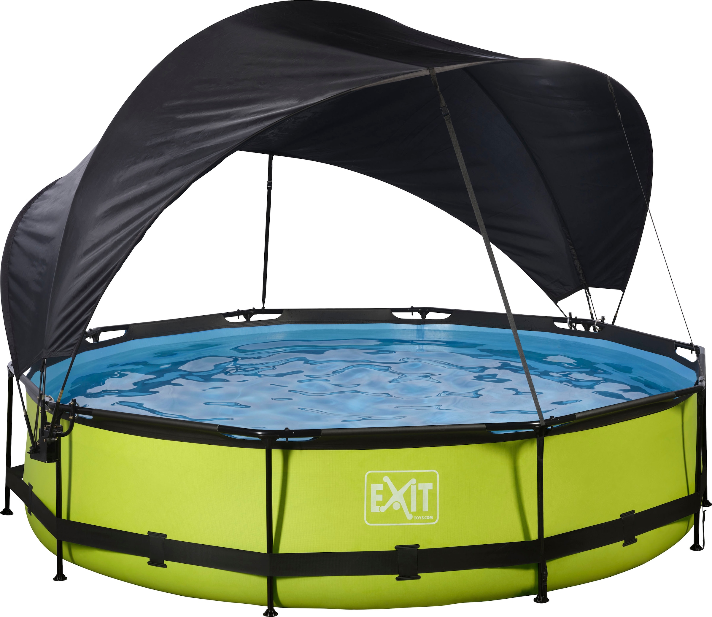 EXIT Framepool »inkl. Sonnensegel«, (Set, 4 tlg.), ØxH: 360x76 cm, mit Kartuschen-Filterpumpe & Filterkartusche