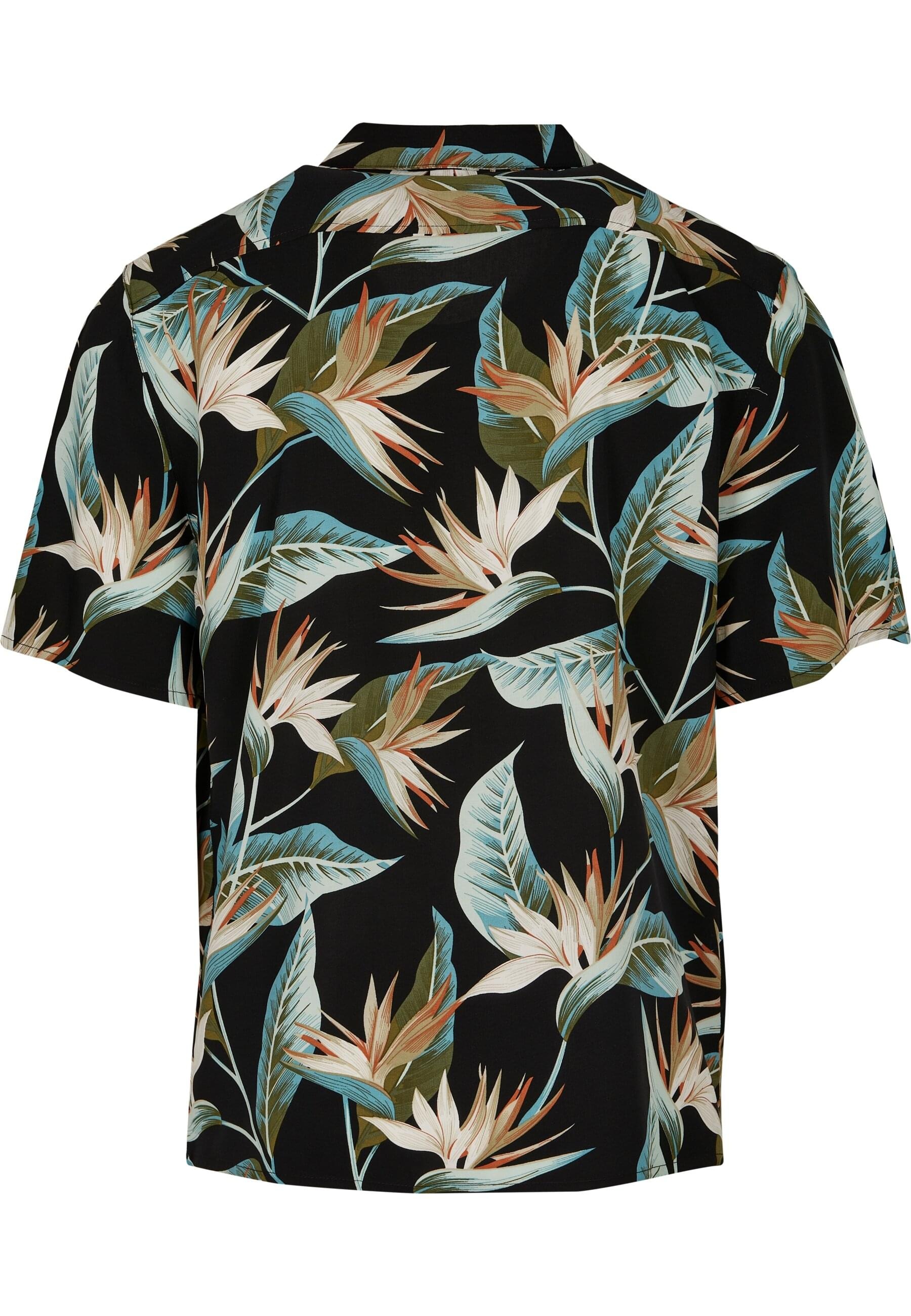 URBAN CLASSICS Langarmhemd »Urban Classics Herren Blossoms Resort Shirt« 1 Stk.