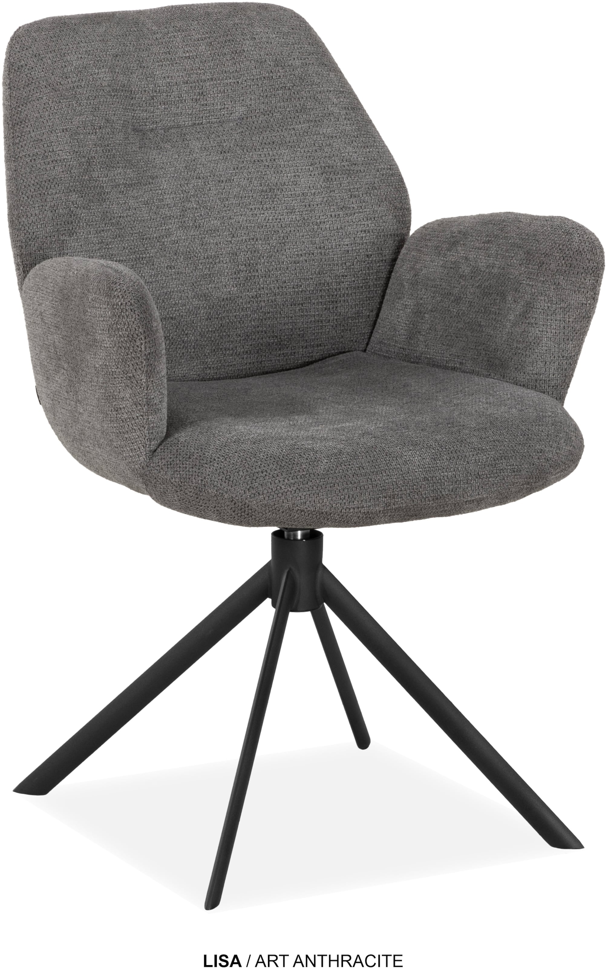 OMG Design Esszimmerstuhl »Lisa« (Set) 2 Stk. Stoff Drehstuhl mit auto-retu günstig online kaufen