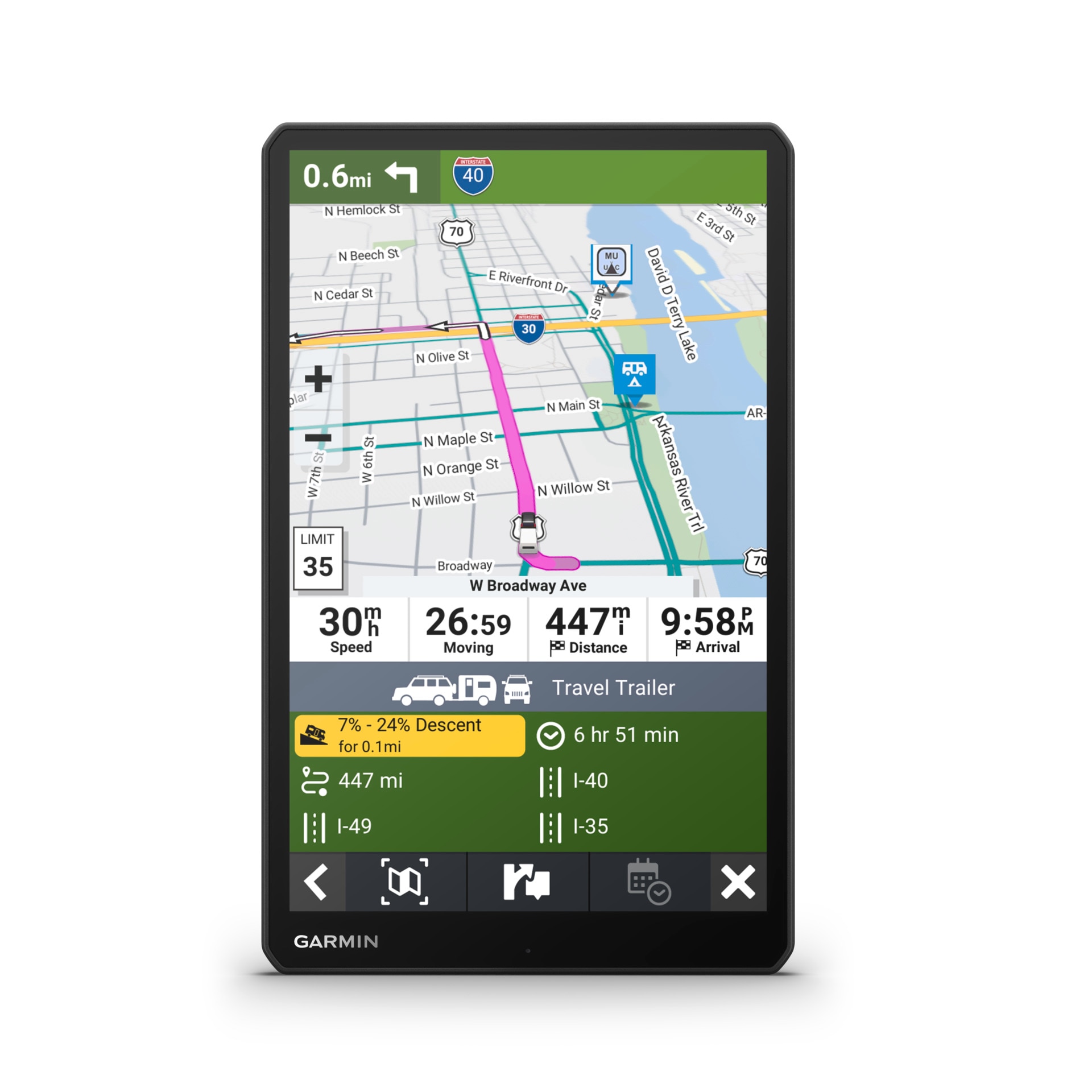 GPS«, EU, online Garmin Bluetooth 1095, (Europa kaufen »Camper (45 Navigationsgerät Länder) Karten-Updates),